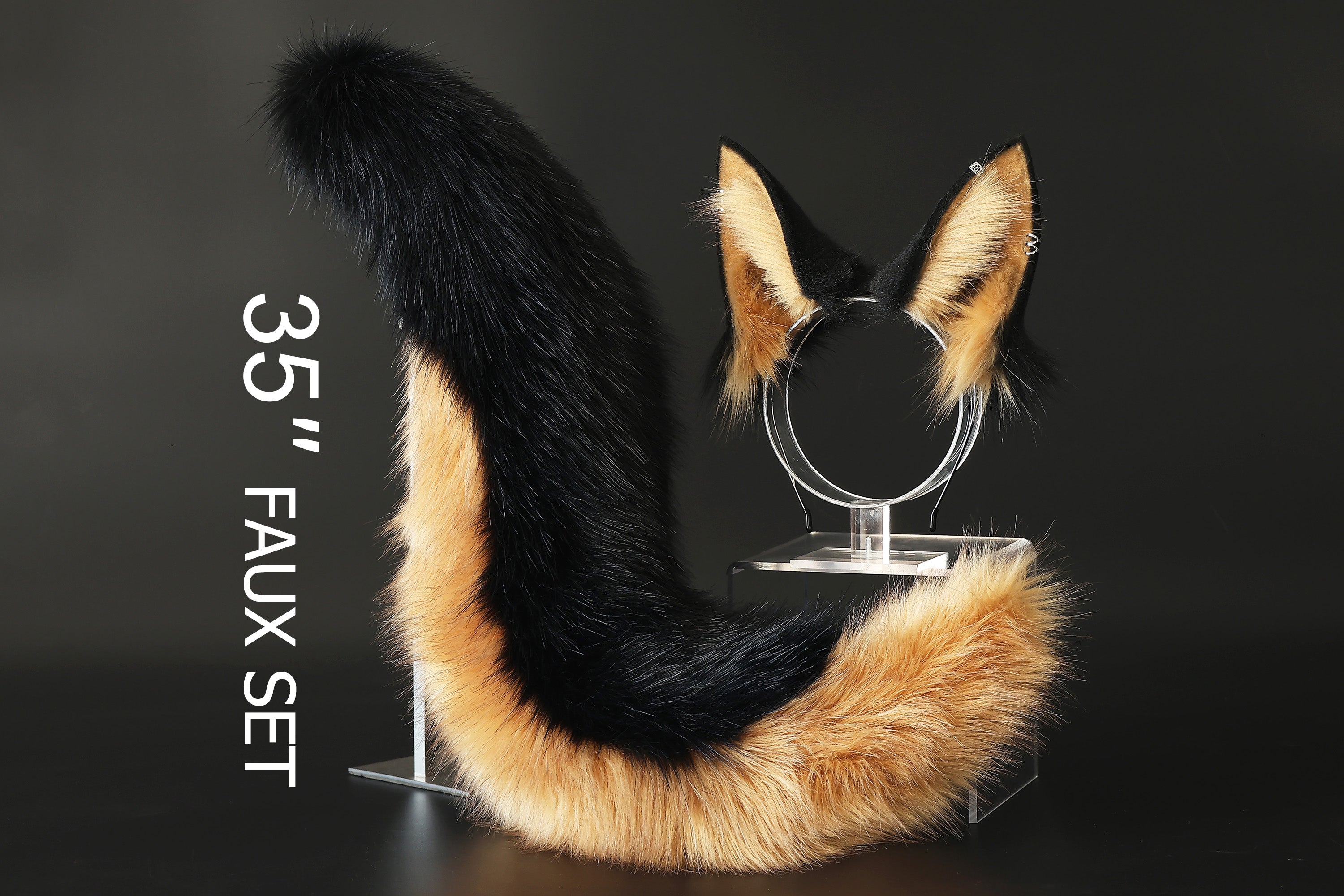 German shepherd dog tail and ear alsatian wolf dog faux fur furry shiba Inu dog ears and tail butt plug petplay puppy kemonomimi animal cosplay wolf therian