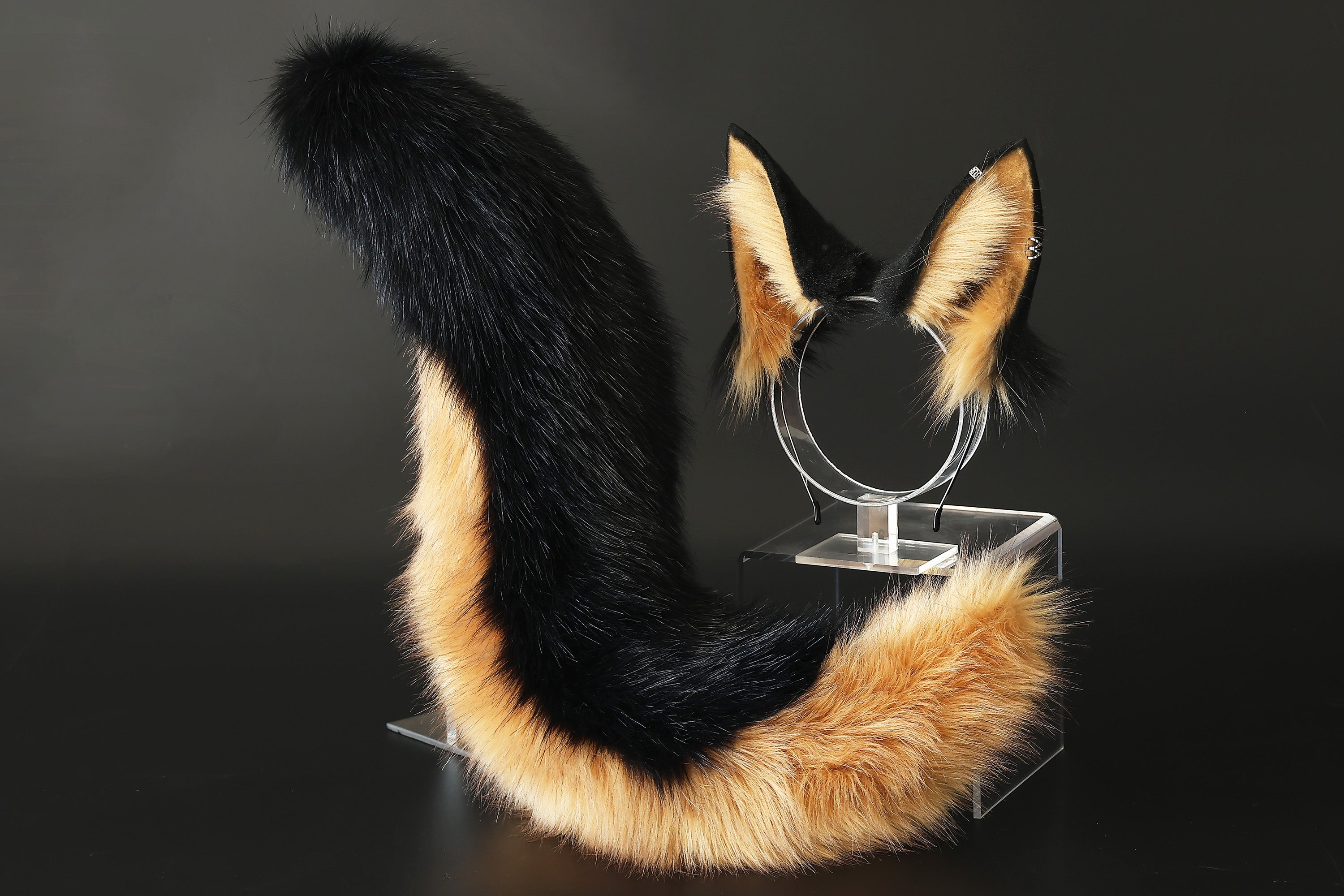 German shepherd dog tail and ear alsatian wolf dog faux fur furry shiba Inu dog ears and tail butt plug petplay puppy kemonomimi animal cosplay wolf therian