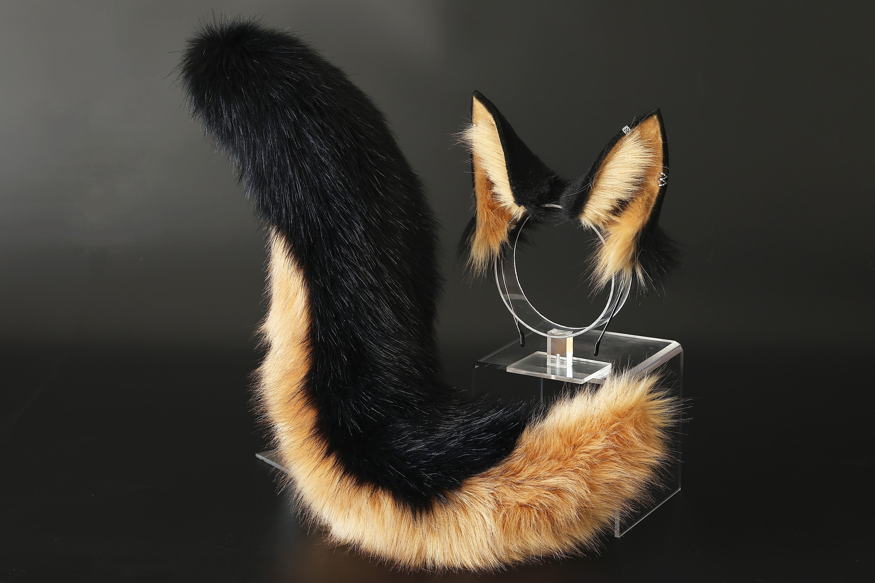German shepherd dog tail and ear alsatian wolf dog faux fur furry shiba Inu dog ears and tail butt plug petplay puppy kemonomimi animal cosplay wolf therian