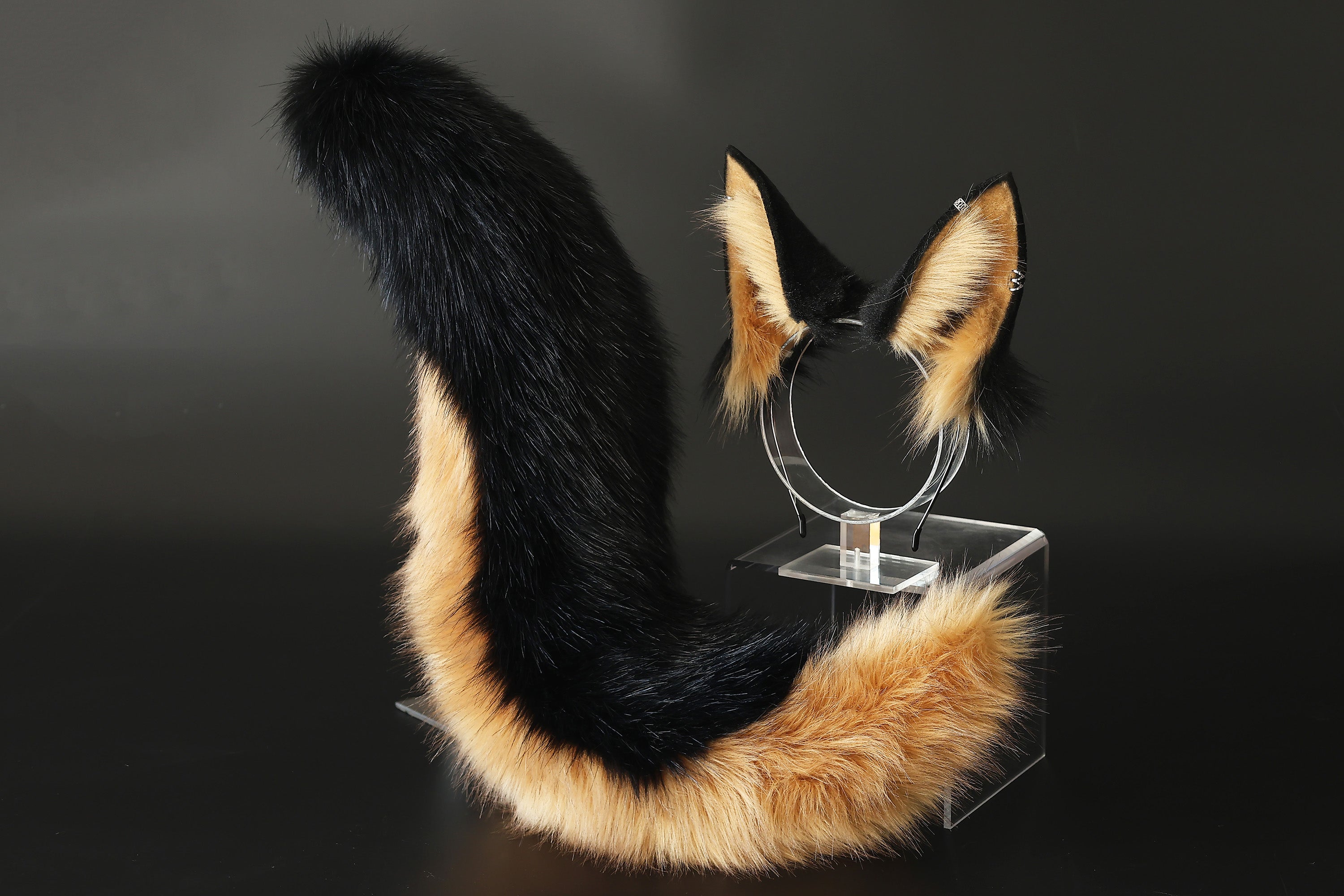 German shepherd dog tail and ear alsatian wolf dog faux fur furry shiba Inu dog ears and tail butt plug petplay puppy kemonomimi animal cosplay wolf therian