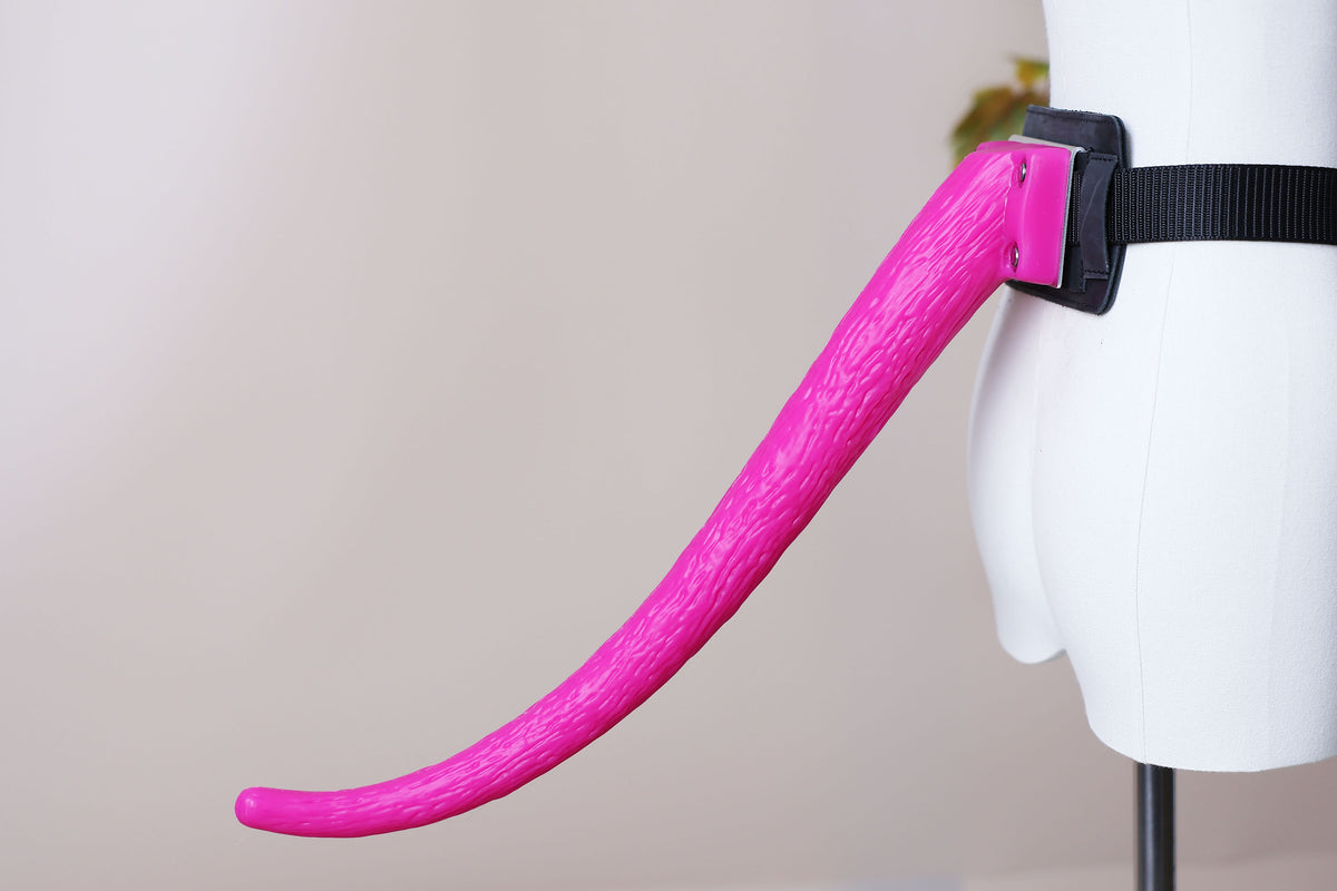 Hypermotion tail silicone core with secure leather holster hyper motion tail wagging tail kemonomimi therian silicone core tail supermotion