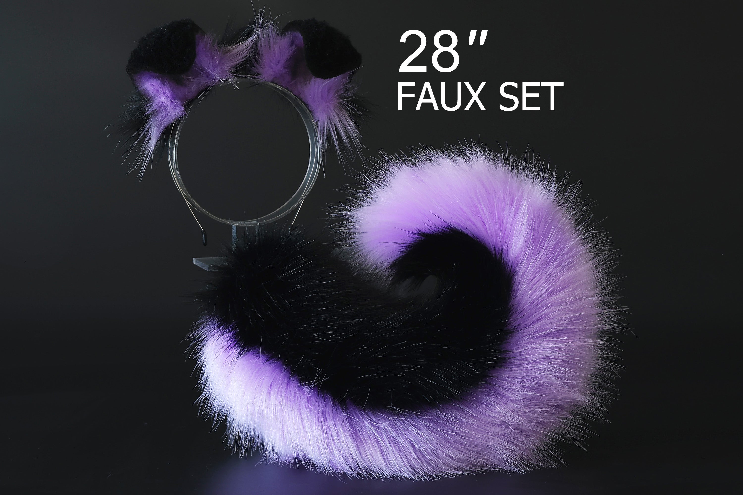 Black purple puppy ear and tail plug set kemonomimi Shepherd dog ear and tail plug set Shiba Inu dog ear and tail butt plug set cosplay petplay puppy play dog therian