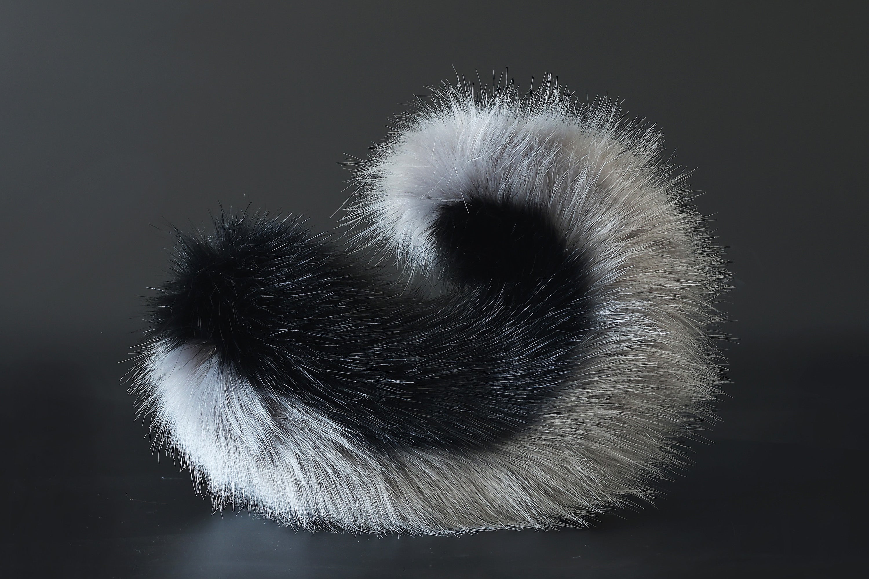 Black gray puppy ear and tail plug set kemonomimi Shepherd dog ear and tail plug set Shiba Inu dog ear and tail butt plug set cosplay petplay puppy play dog therian