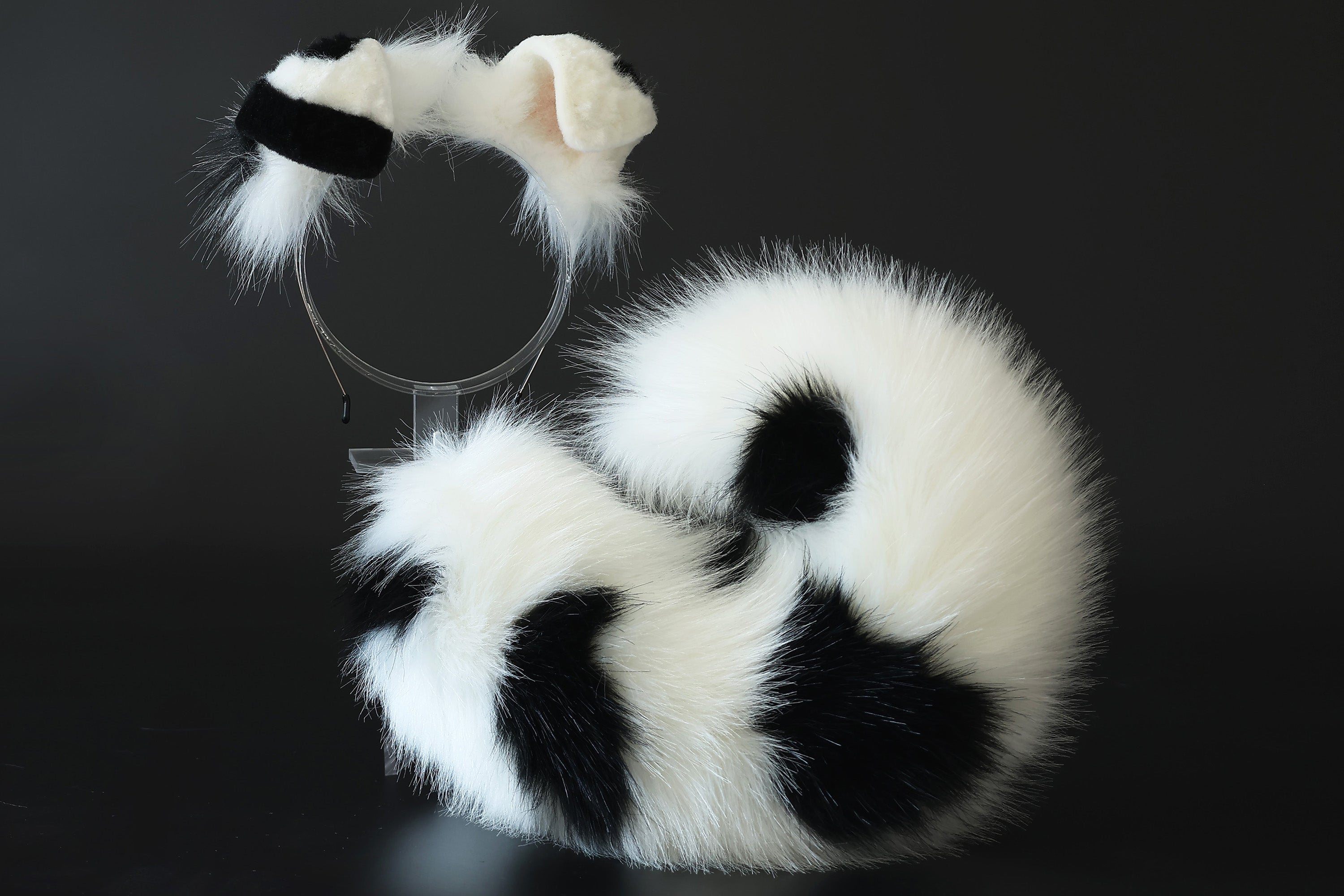 Faux fur dalmatian dog ears and tail Shepherd dog tail and ear shiba Inu dog ear and tail anime cosplay therian puppy girl kemonomimi puppy boy