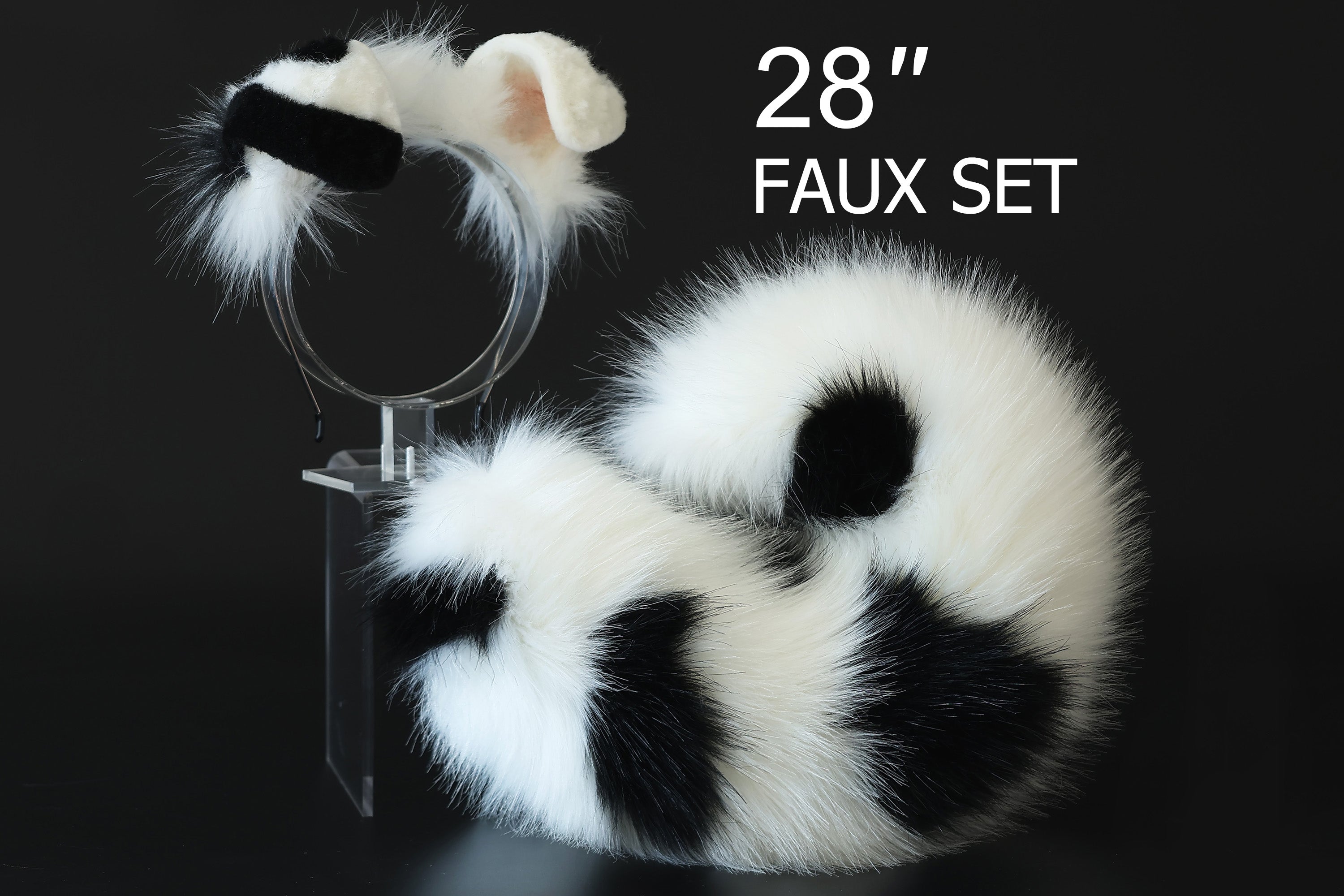 Faux fur dalmatian dog ears and tail Shepherd dog tail and ear shiba Inu dog ear and tail anime cosplay therian puppy girl kemonomimi puppy boy