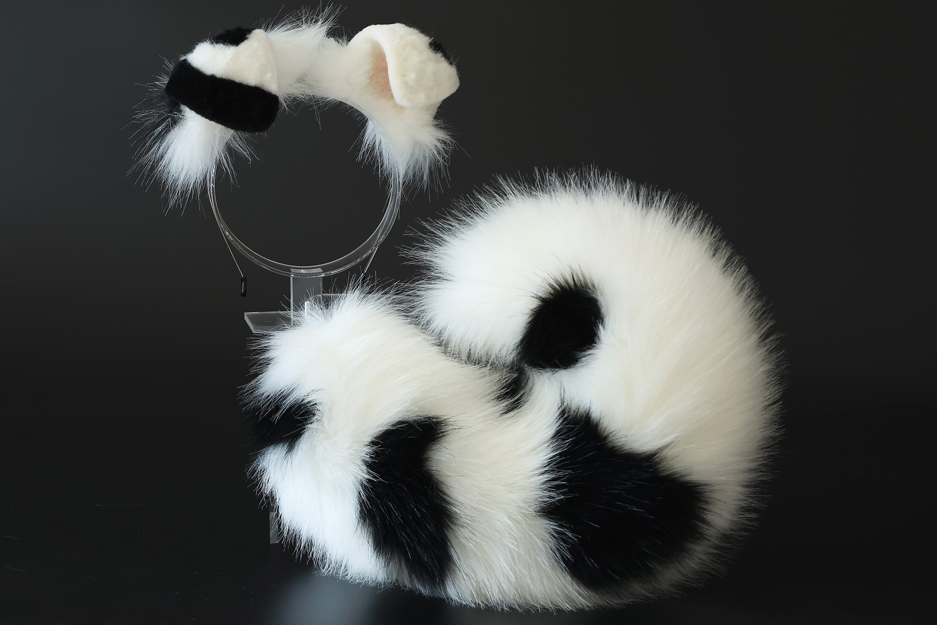 Faux fur dalmatian dog ears and tail Shepherd dog tail and ear shiba Inu dog ear and tail anime cosplay therian puppy girl kemonomimi puppy boy