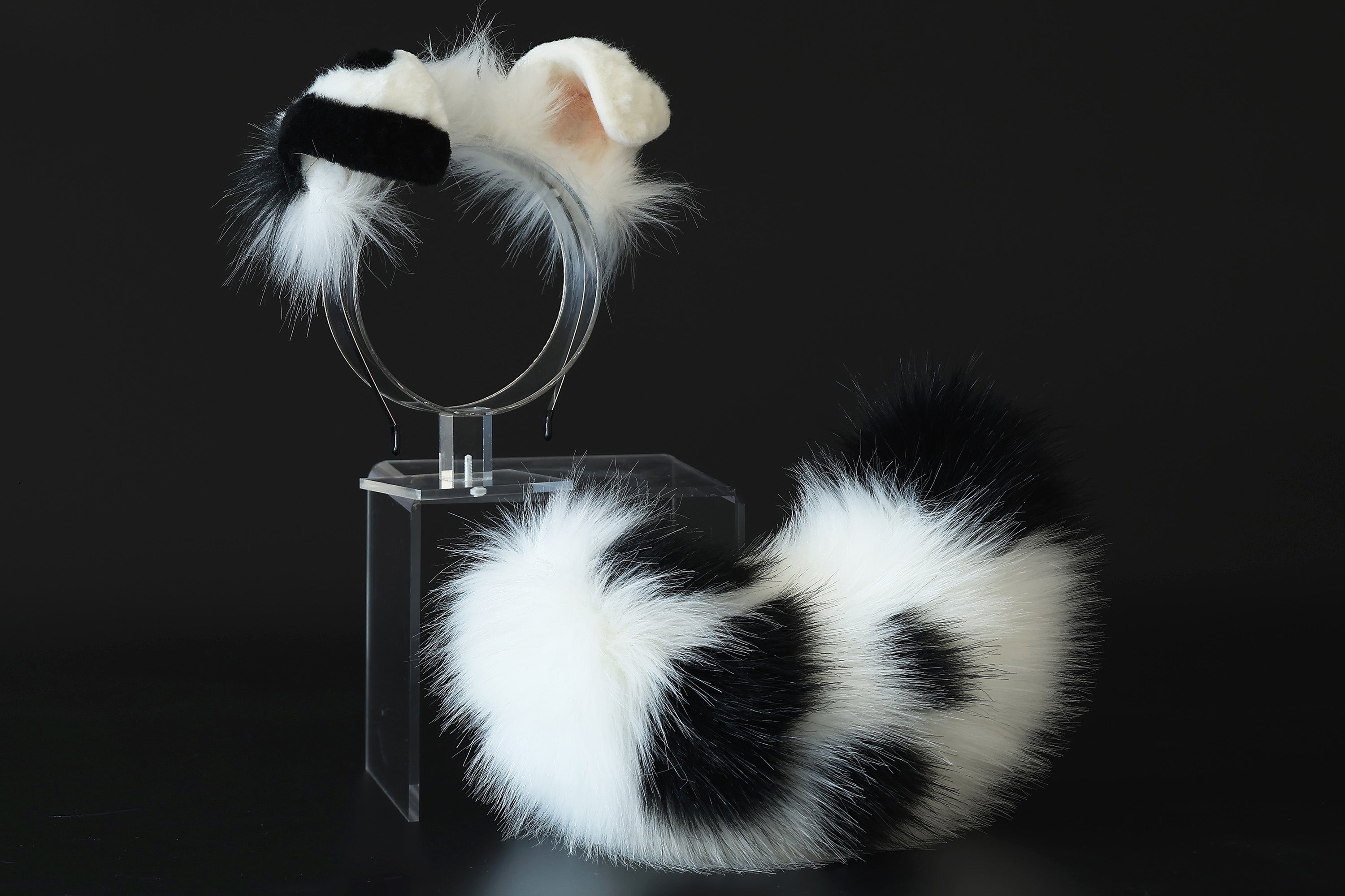 Faux fur dalmatian dog ears and tail Shepherd dog tail and ear shiba Inu dog ear and tail anime cosplay therian puppy girl kemonomimi puppy boy