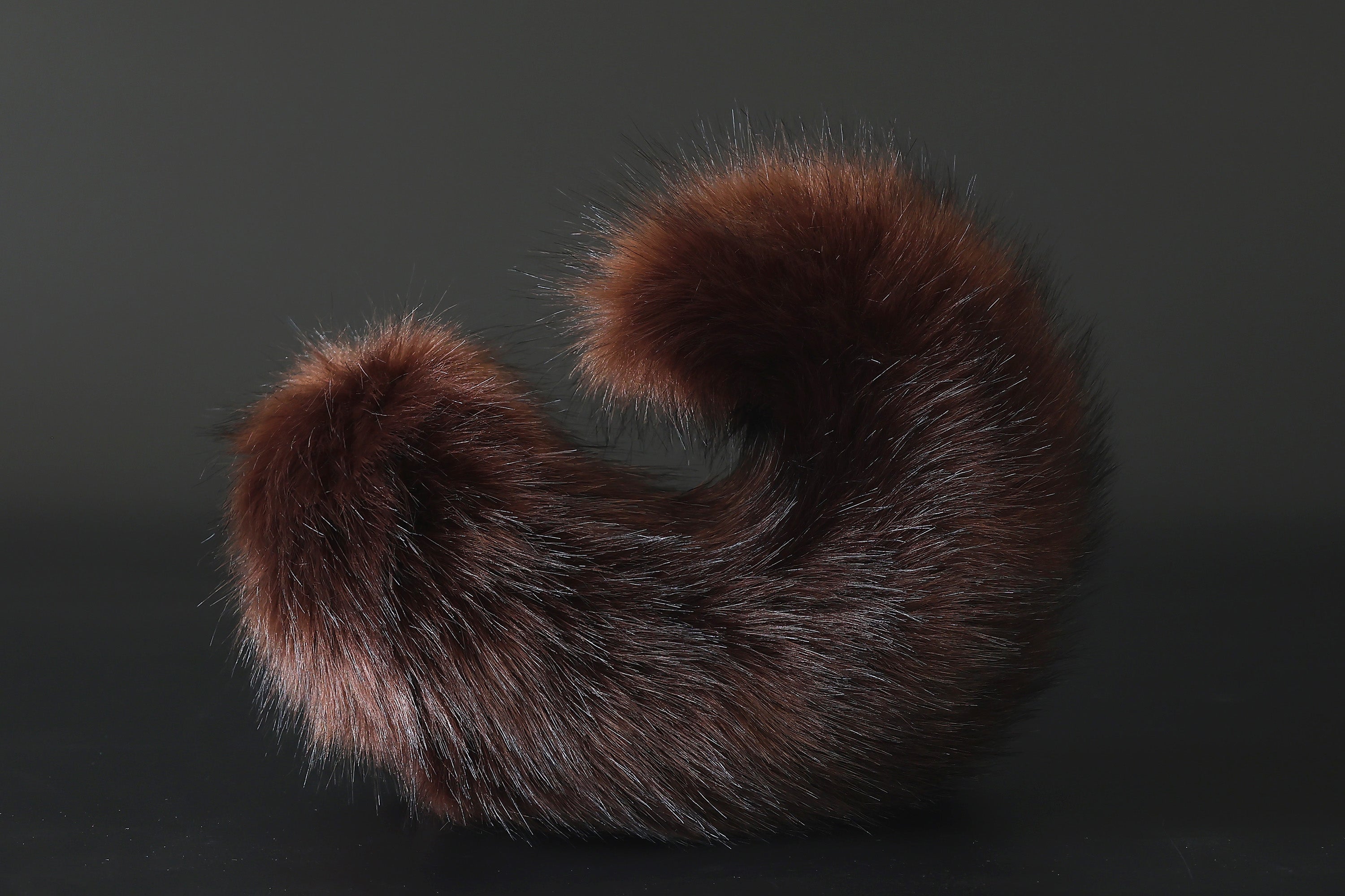 Dark brown puppy ear and tail plug set kemonomimi Shepherd dog ear and tail plug set Shiba Inu dog ear and tail butt plug set cosplay petplay puppy play dog therian