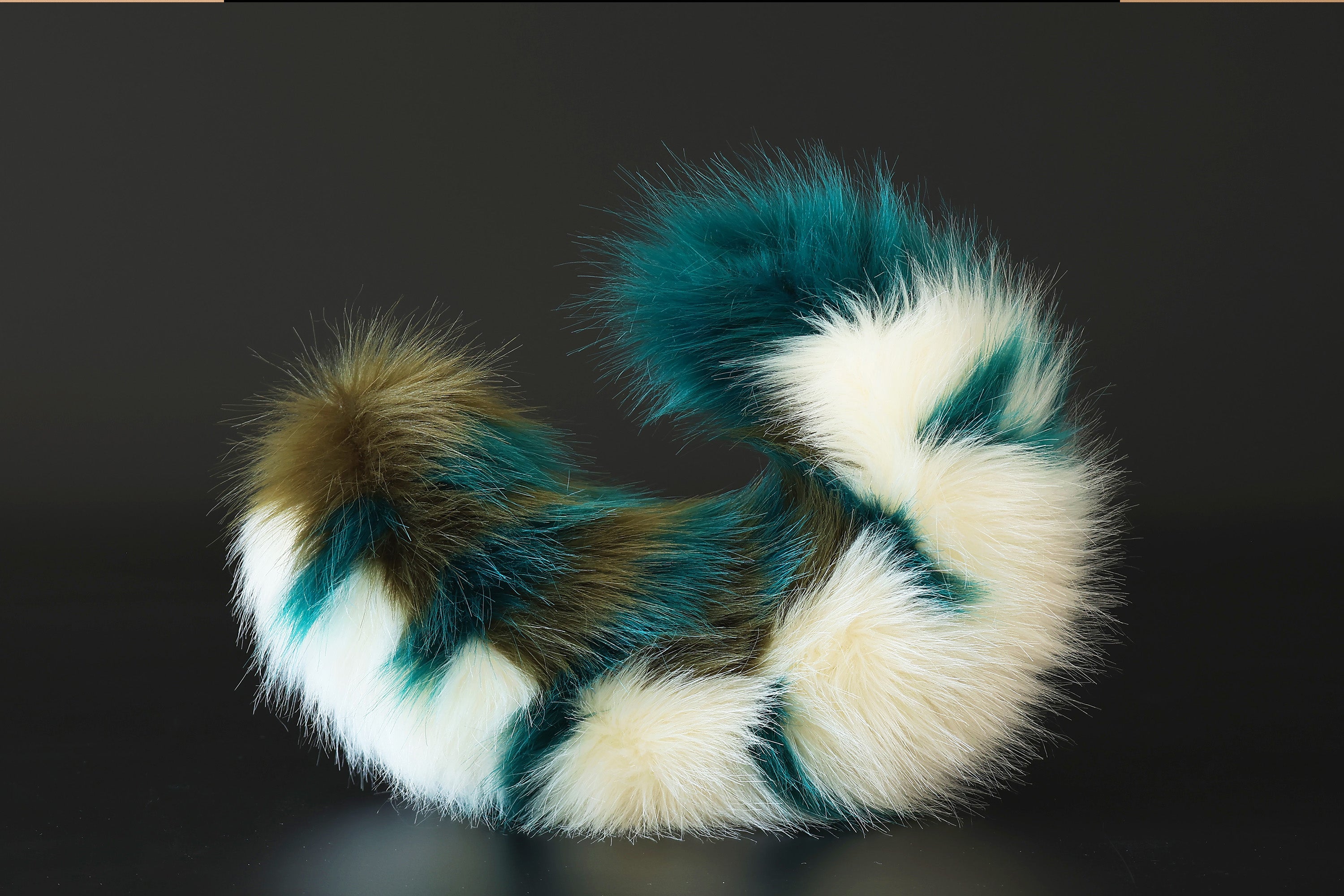 Green white faux fur shepherd dog tail and ear Splicing Shiba Inu dog ear and tail anime cosplay therian puppy ear tail butt plug dog girl kemonomimi puppy furry