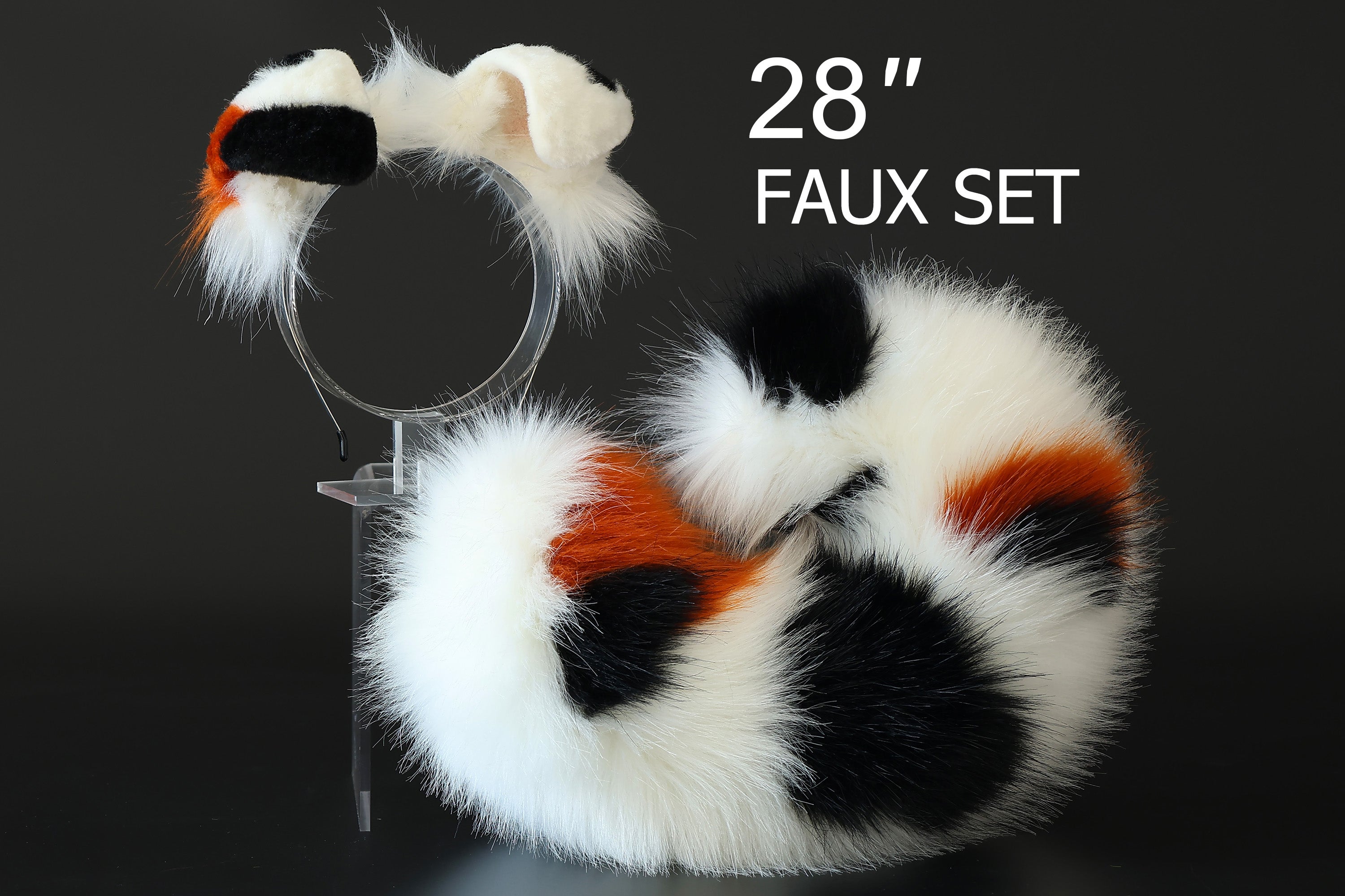 Calico shepherd dog tail and ear faux fur splicing Shiba Inu dog ear and tail butt plug anime cosplay therian puppy ear tail puppy girl kemonomimi puppyboy