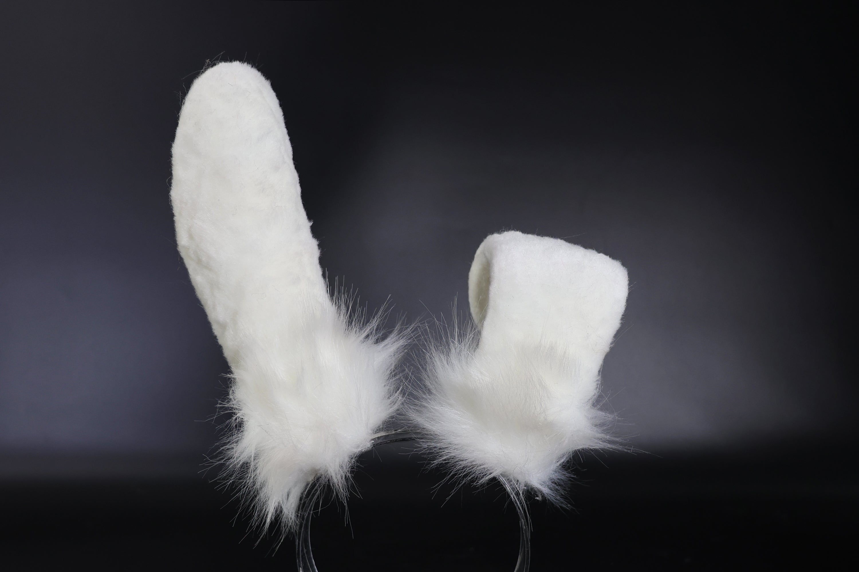 Realistic white faux fur bunny ear and tail bendable rabbit ear and tail anime cosplay bunny kemonomimi rabbit therian