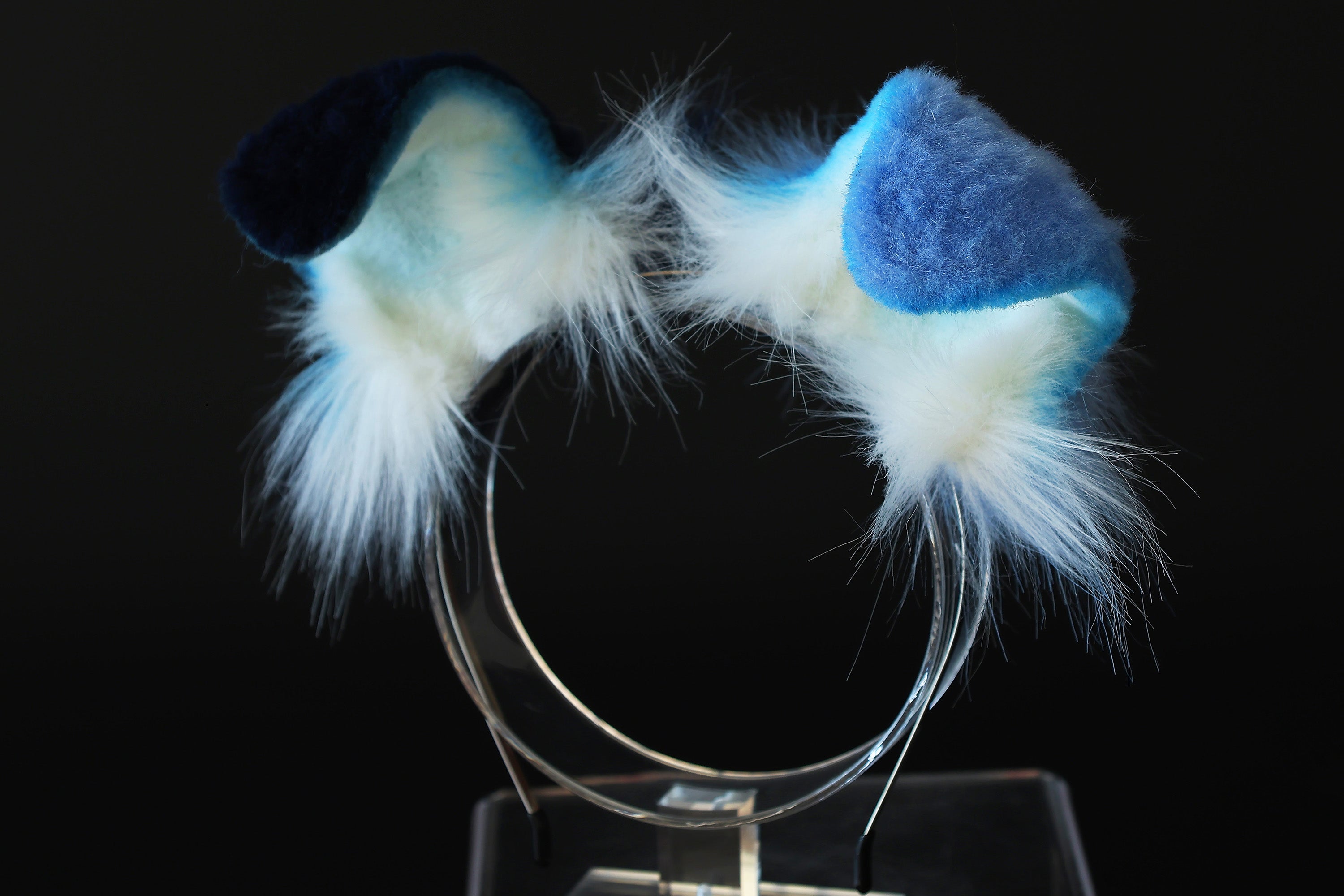 Blue white faux fur shepherd dog tail and ear Splicing Shiba Inu dog ear and tail anime cosplay therian puppy ear tail butt plug dog girl kemonomimi puppy furry