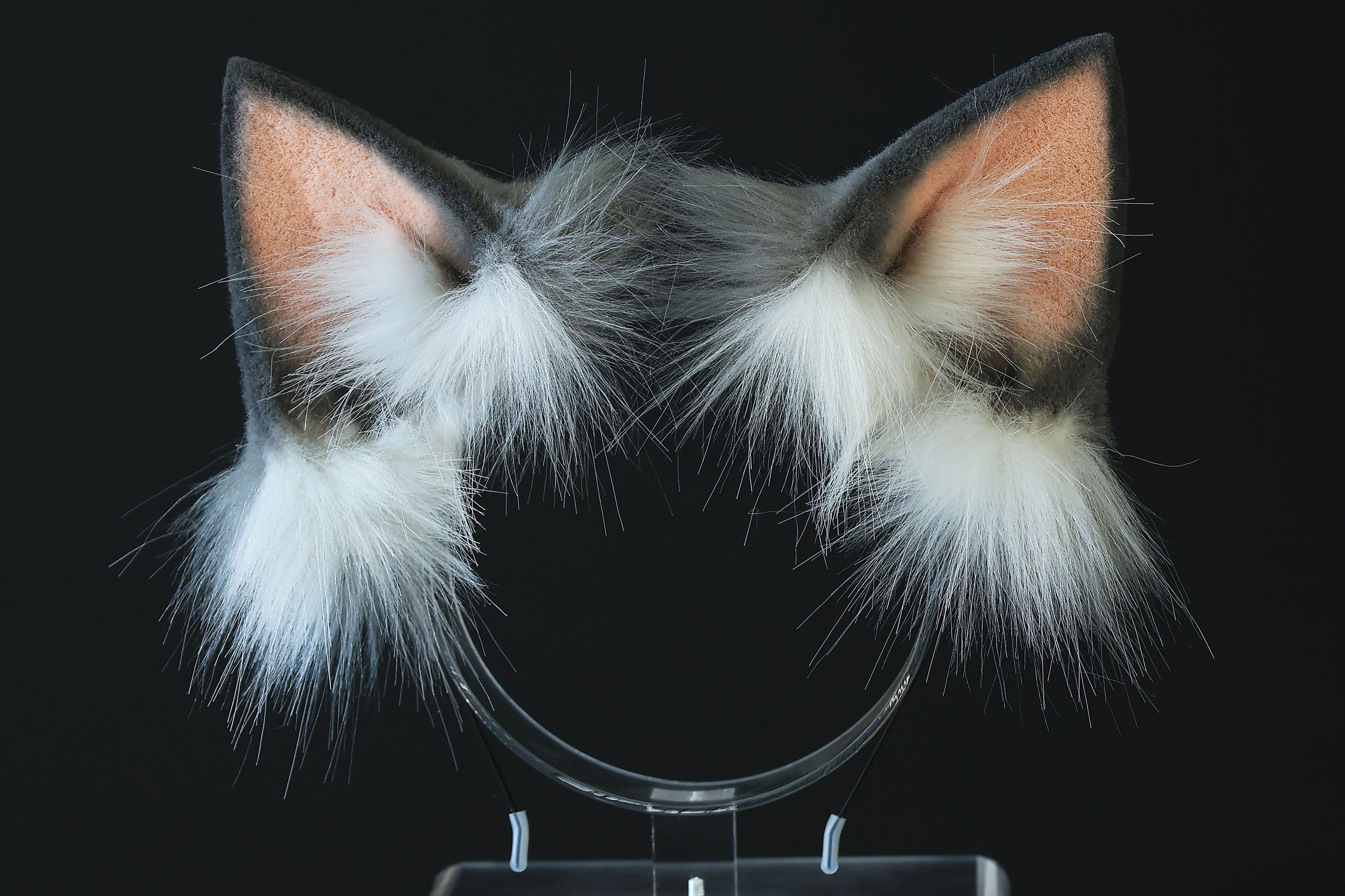 Cheshire cat ear and tail - Alice In Wonderland turquoise stripes cheshire cat tail butt plug and ear cheshire cat cosplay therian kitten kemonomimi