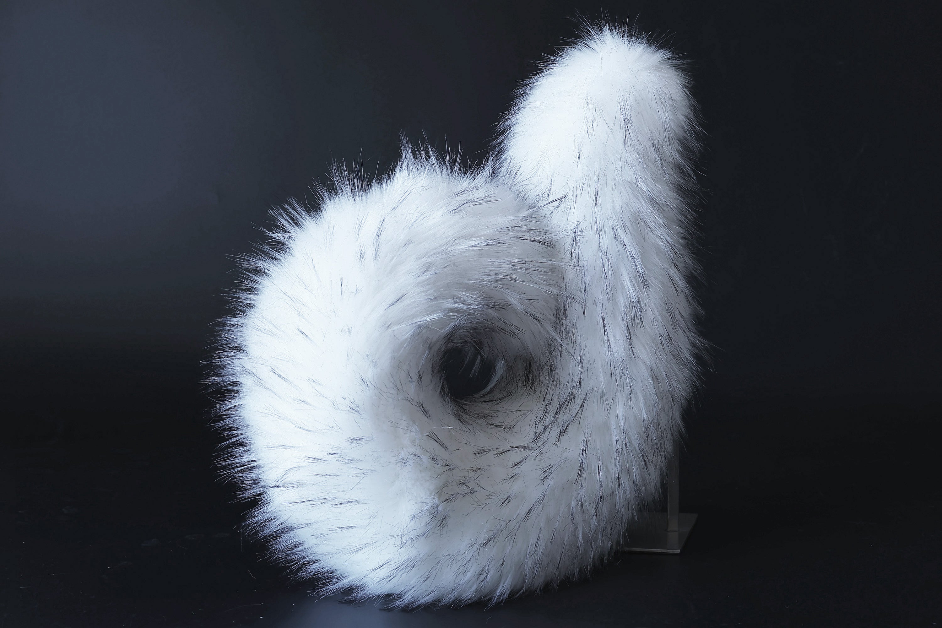 Faux fur puppy ear and tail plug realistic white with black tip fake fur furry shiba Inu dog tail and ears anime cosplay shepherd dog kemonomimi puppy play dog therian