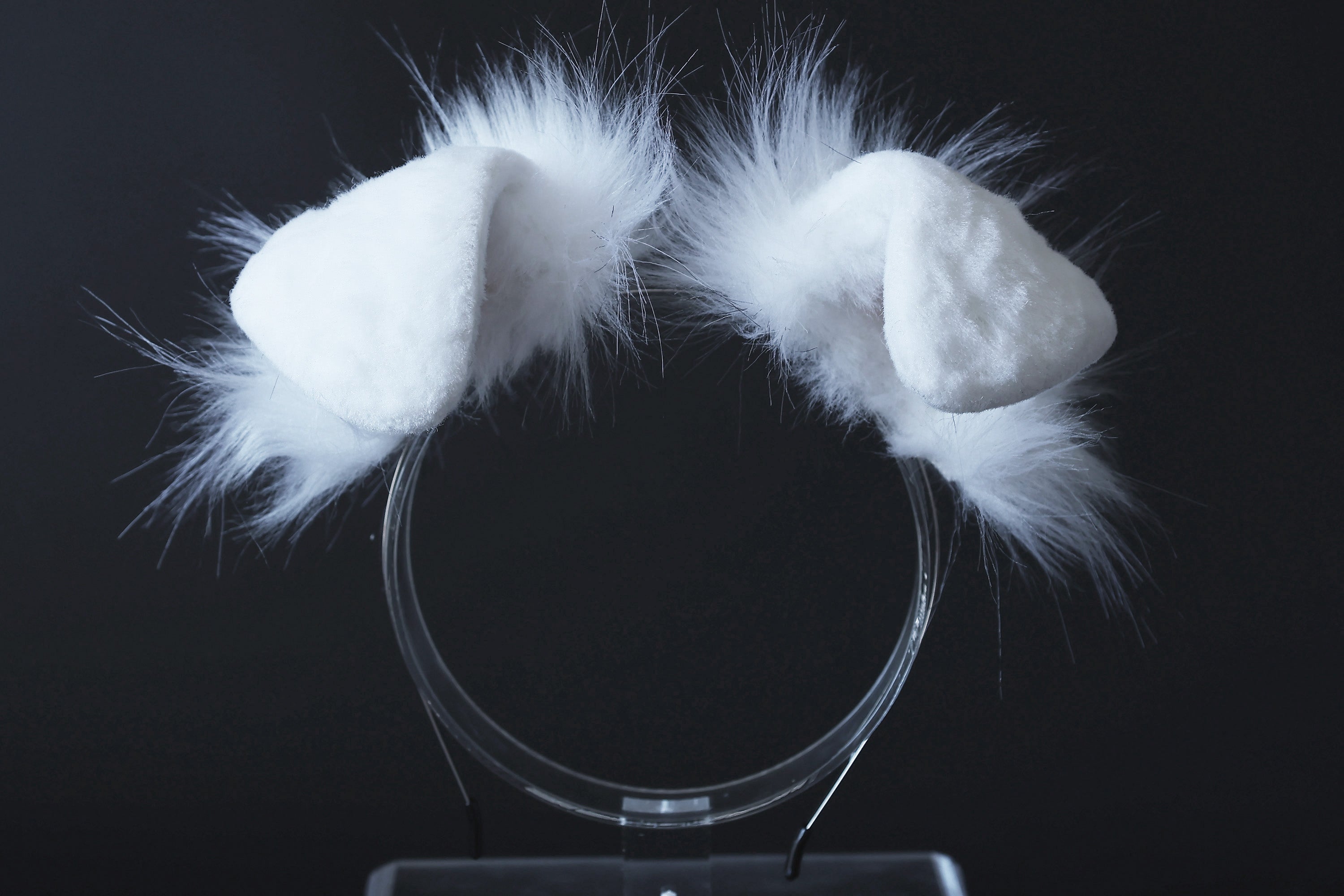 Faux fur puppy ear and tail plug realistic white with black tip fake fur furry shiba Inu dog tail and ears anime cosplay shepherd dog kemonomimi puppy play dog therian