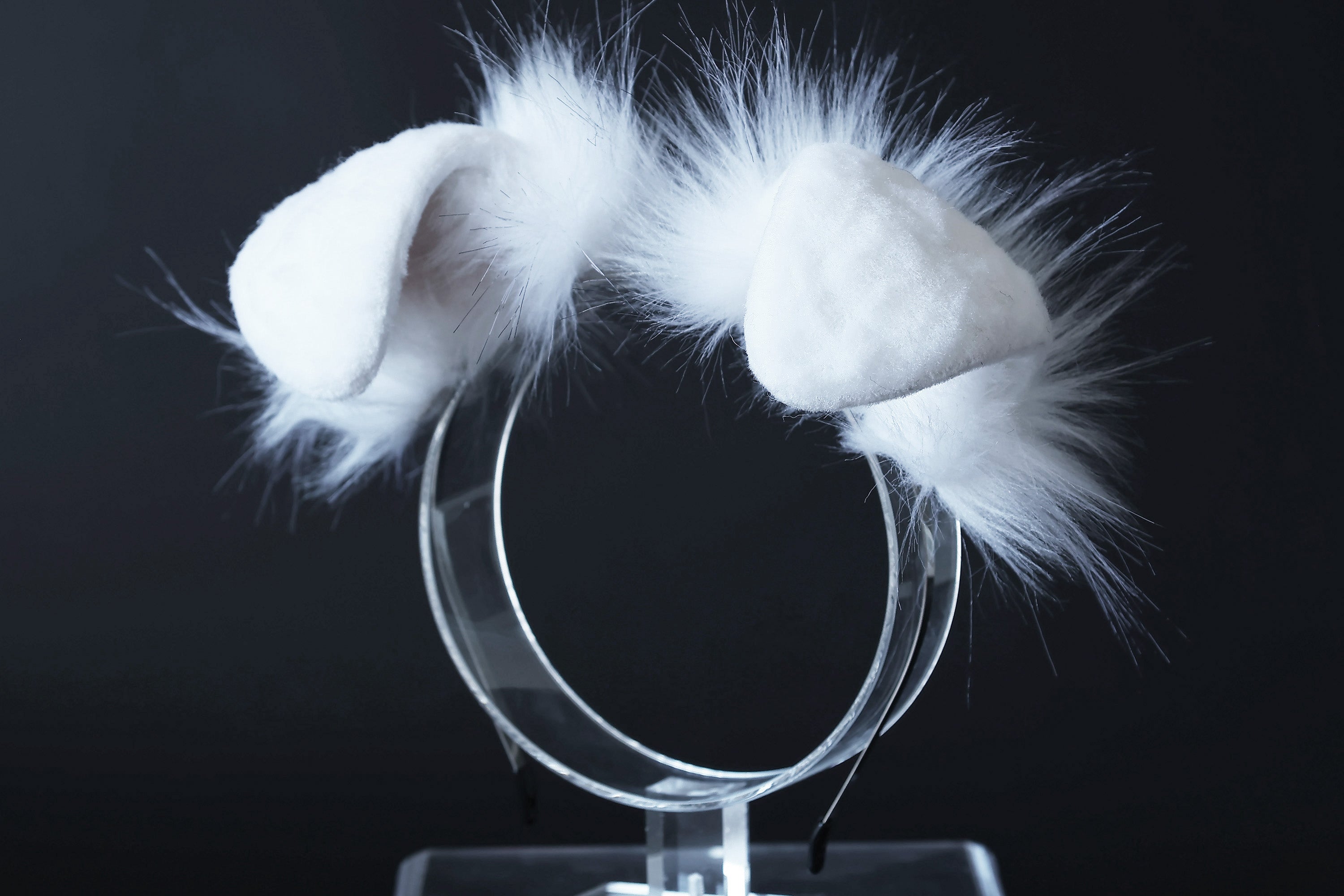Faux fur puppy ear and tail plug realistic white with black tip fake fur furry shiba Inu dog tail and ears anime cosplay shepherd dog kemonomimi puppy play dog therian