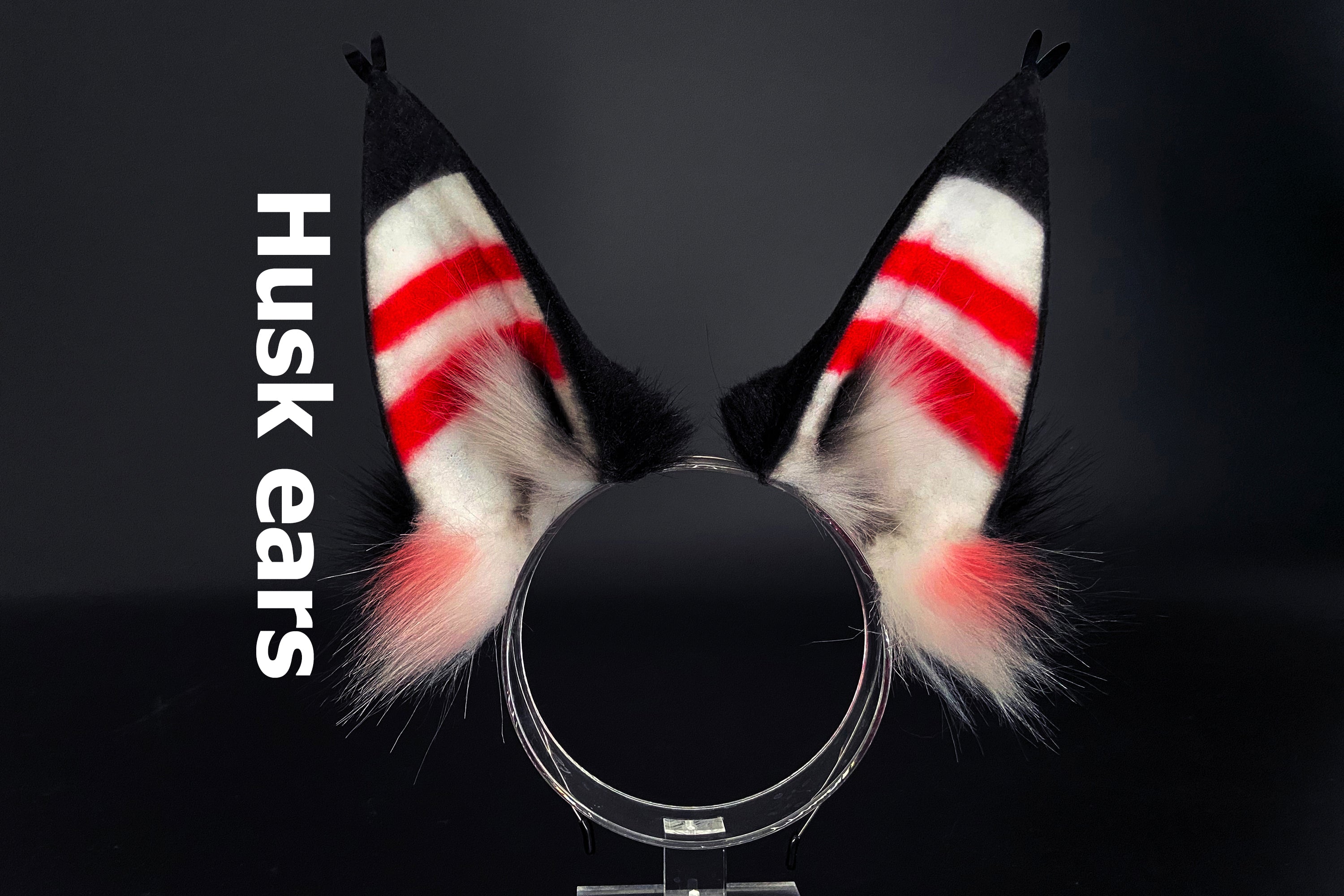 Faux Fur Husk Ears Hazbin Hotel Cosplay Ears - Cosplay Ears Husk cosplay - Hazbin Hotel Husk Ears - Faux Fur Ears