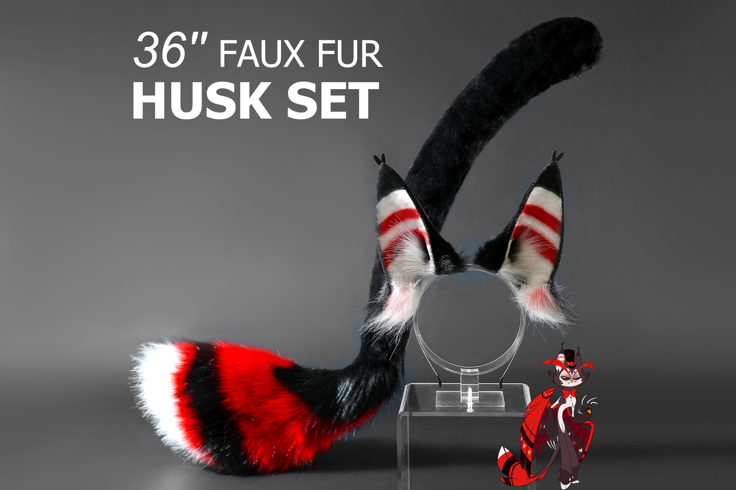 Husk Ears and Husk Tail Hazbin Hotel Cosplay