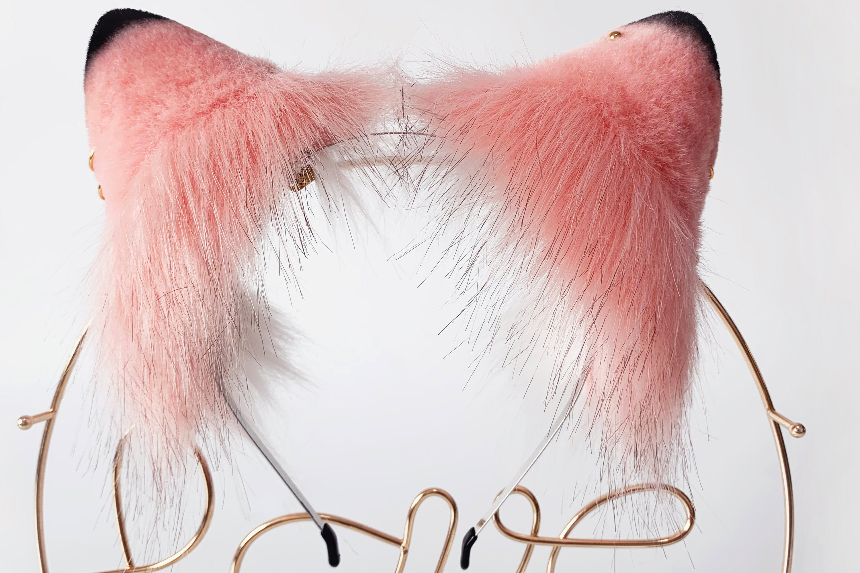 Pink dragon tug tail plug and ear set anime cosplay fluffy tipped dragon wirin wickerbeast fursuit tail furry tail butt plug lolita