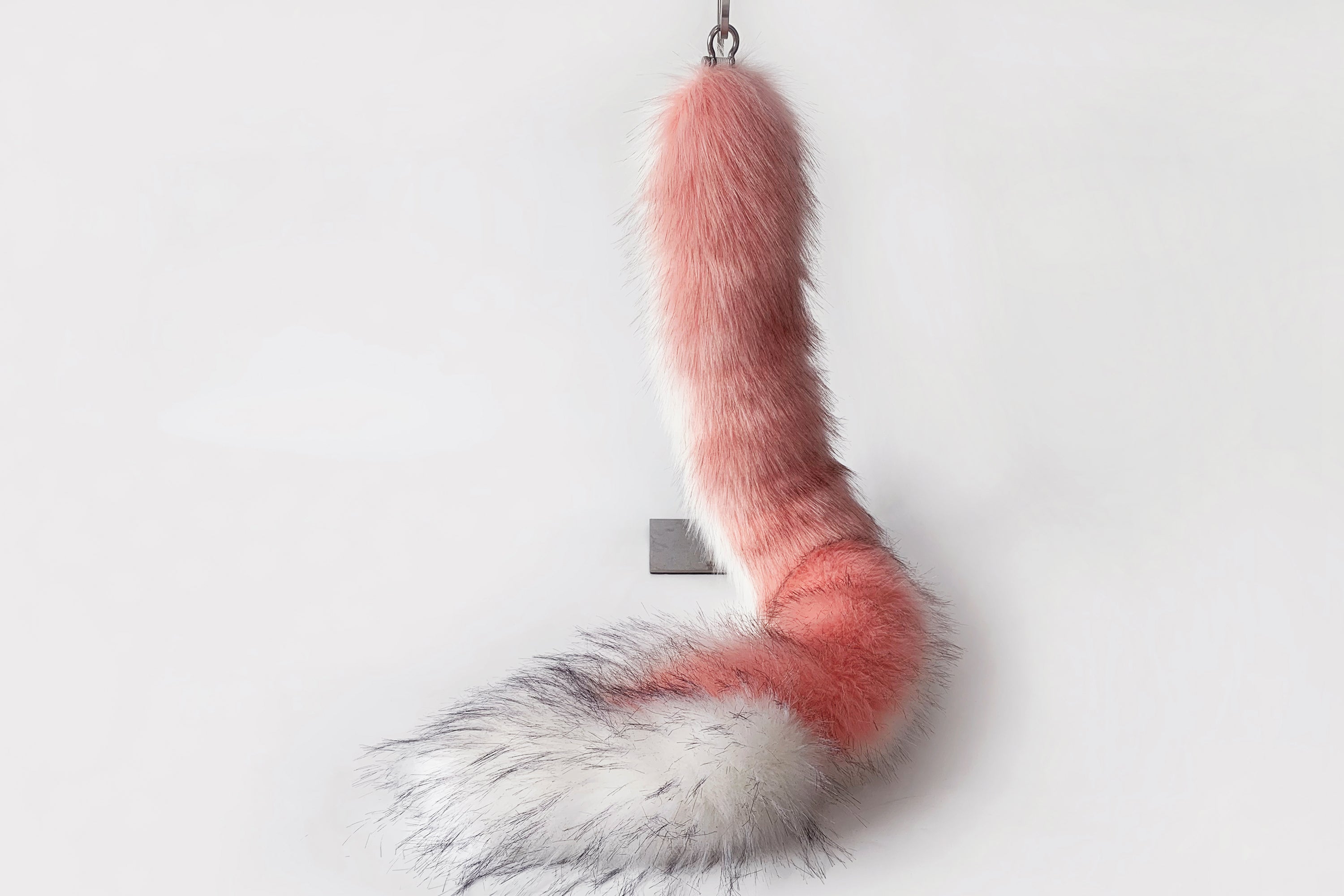 Pink dragon tug tail plug and ear set anime cosplay fluffy tipped dragon wirin wickerbeast fursuit tail furry tail butt plug lolita
