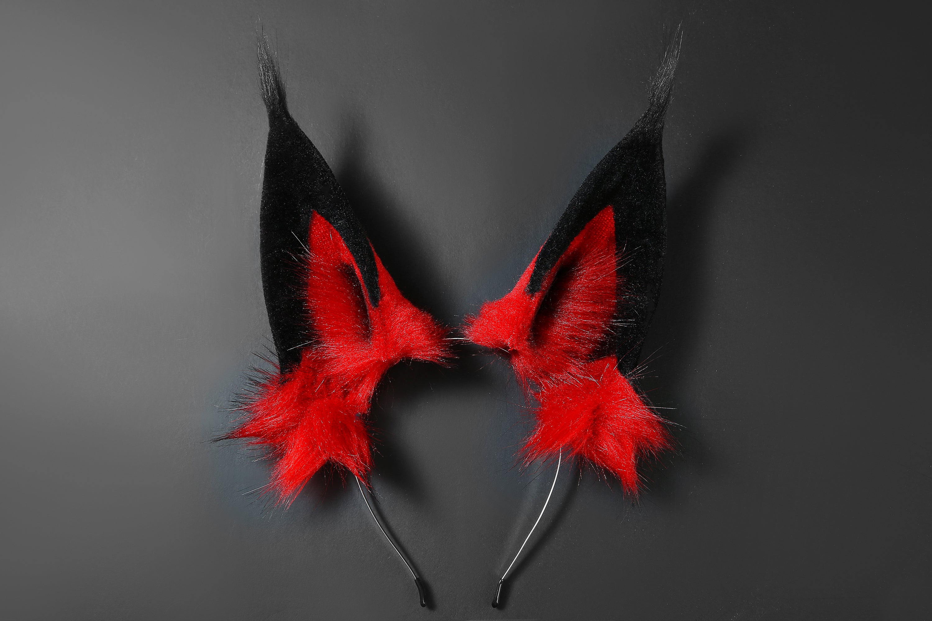 Faux Fur Alastor Ears and Tail Hazbin Hotel Cosplay