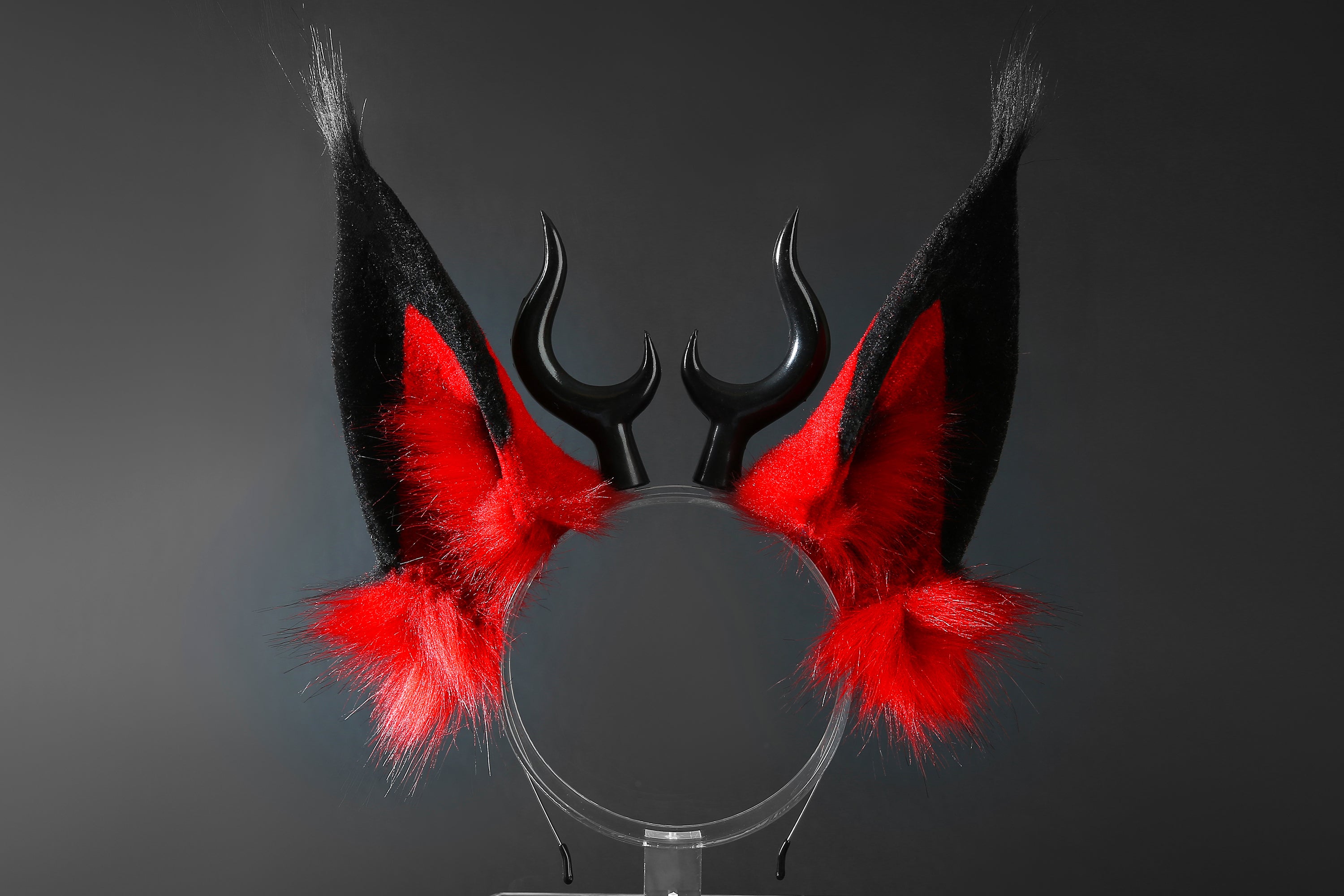 Faux Fur Alastor Ears and Tail