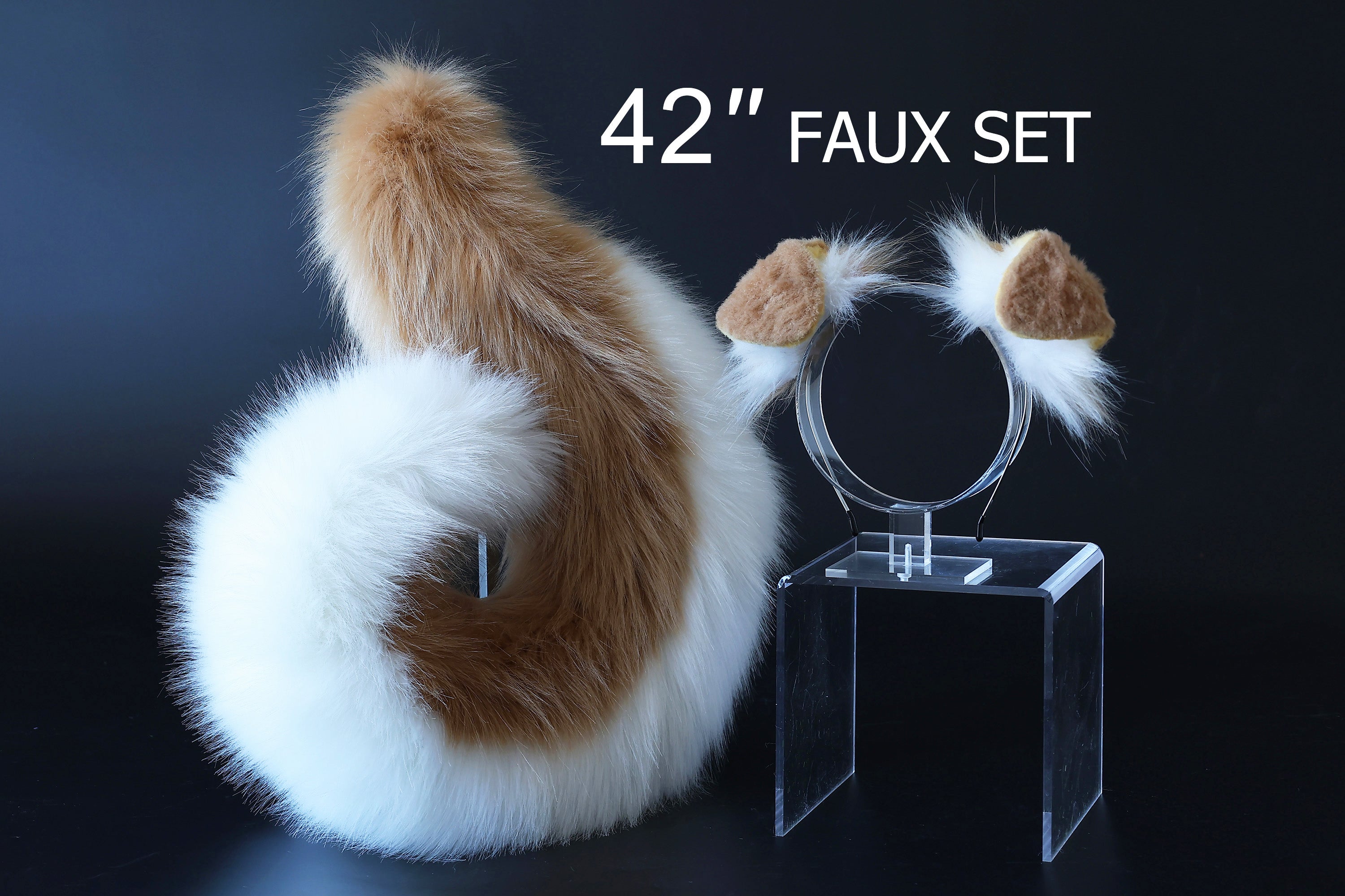 Faux fur puppy ear and tail plug realistic furry shiba Inu dog tail and ears anime cosplay shepherd dog kemonomimi puppy play dog therian