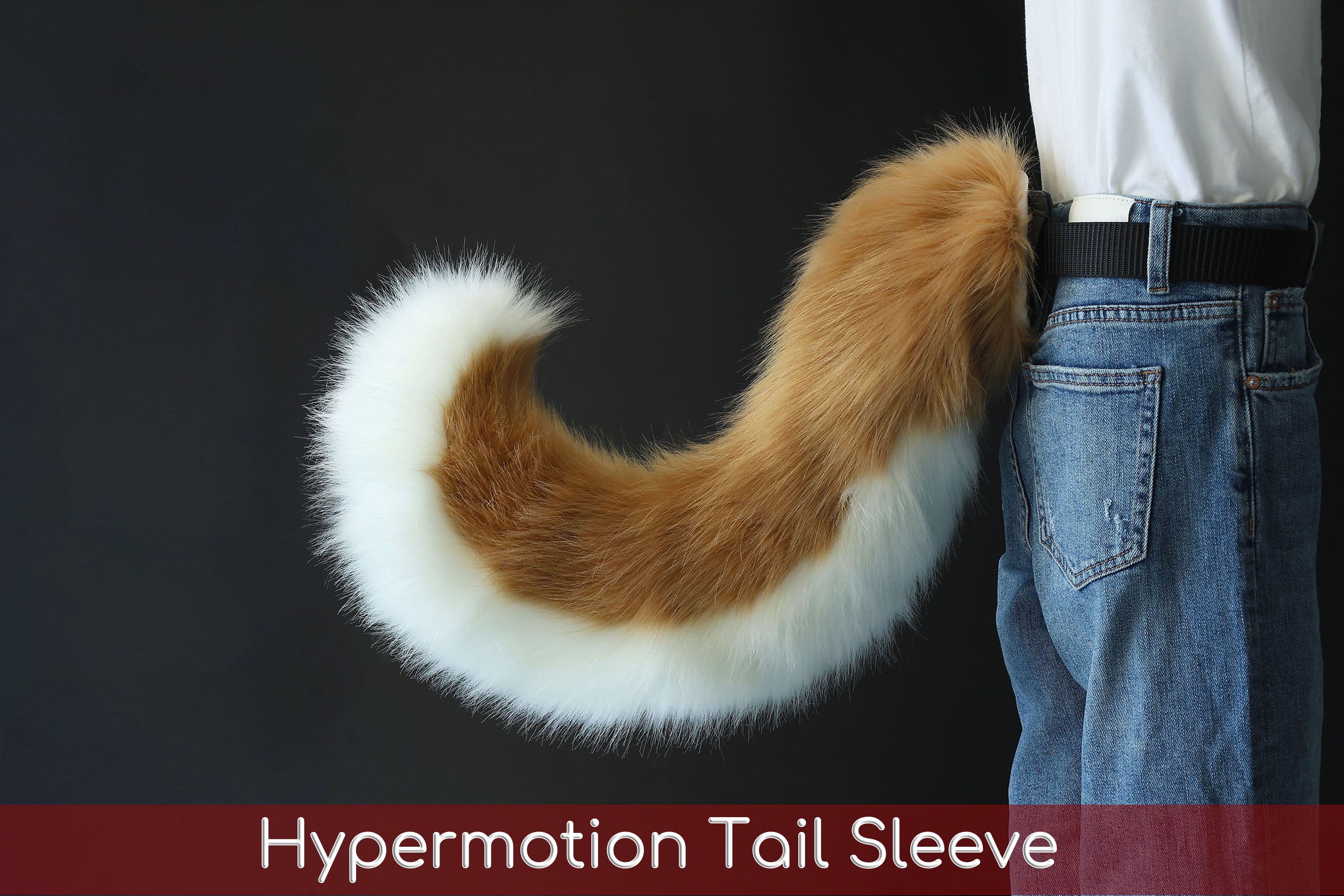 Blonde hyper motion tail sleeve for silicone core tail light tan dog hypermotion tail covers super motion tail covers puppy therian tail kemonomimi