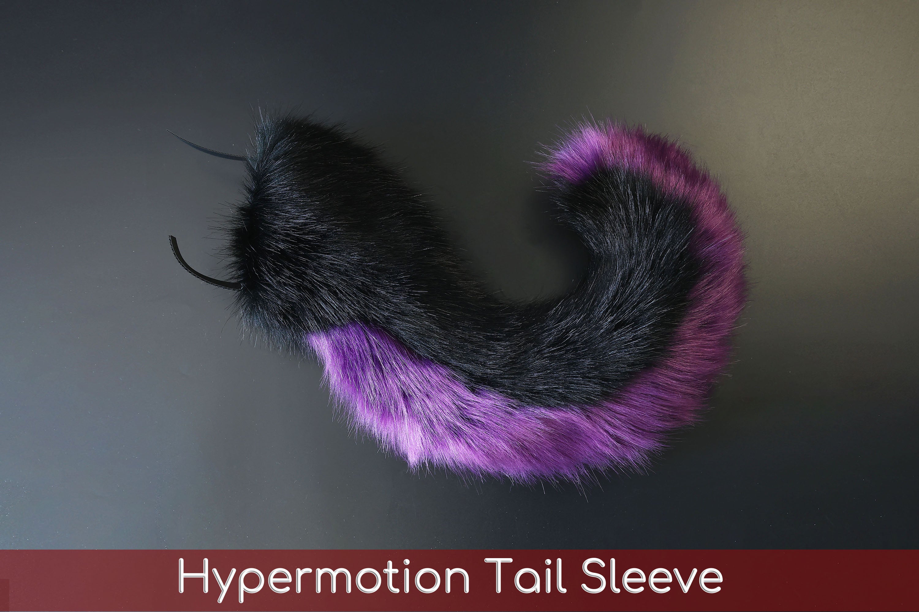 Hyper motion tail sleeve for silicone core base black purple dog hypermotion tail covers super motion tail covers therian pup kemonomimi