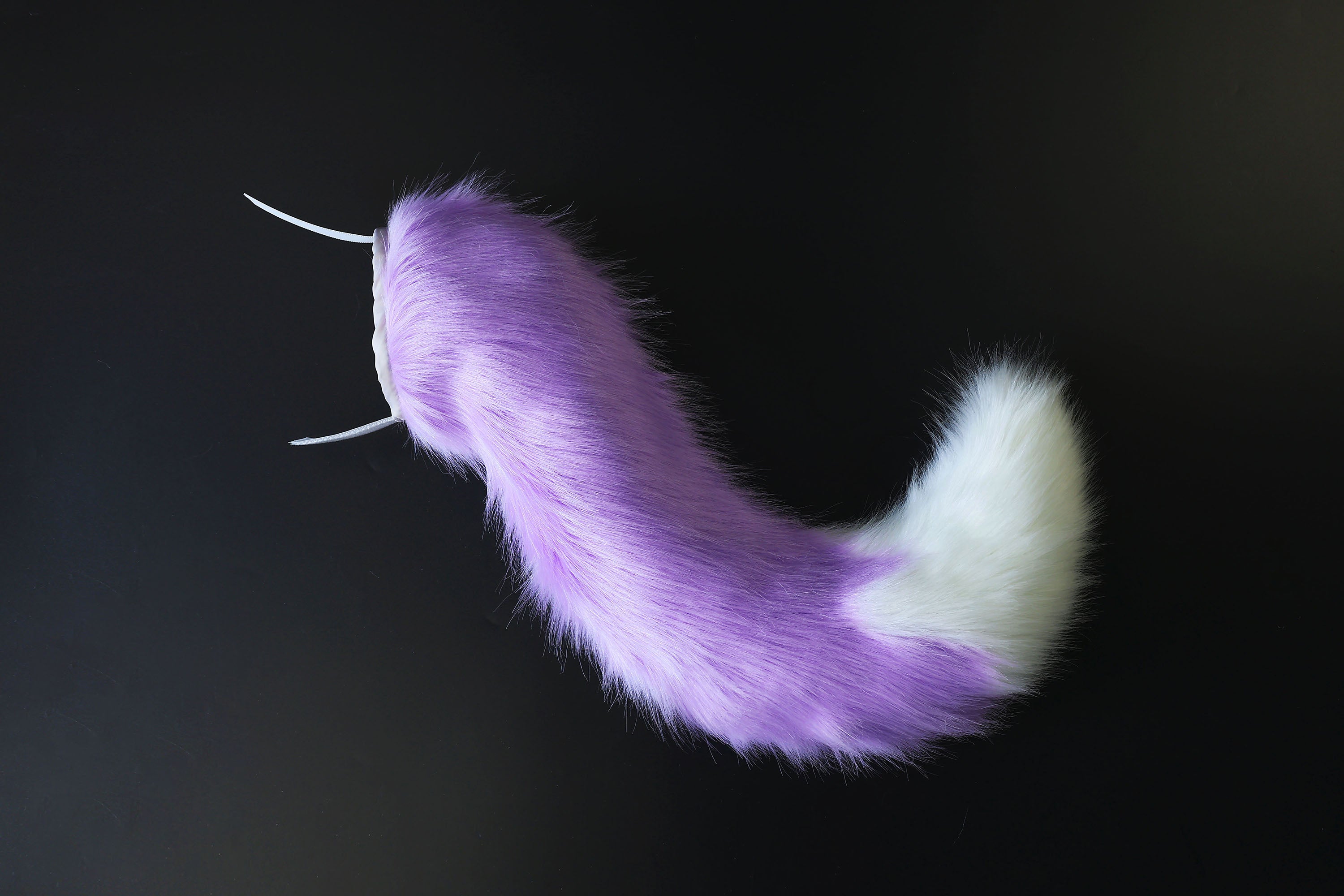Purple white fox hyper motion tail sleeve wolf hypermotion tail covers super motion wolf tail covers fox therian cat tail sleeve kemonomimi kitten
