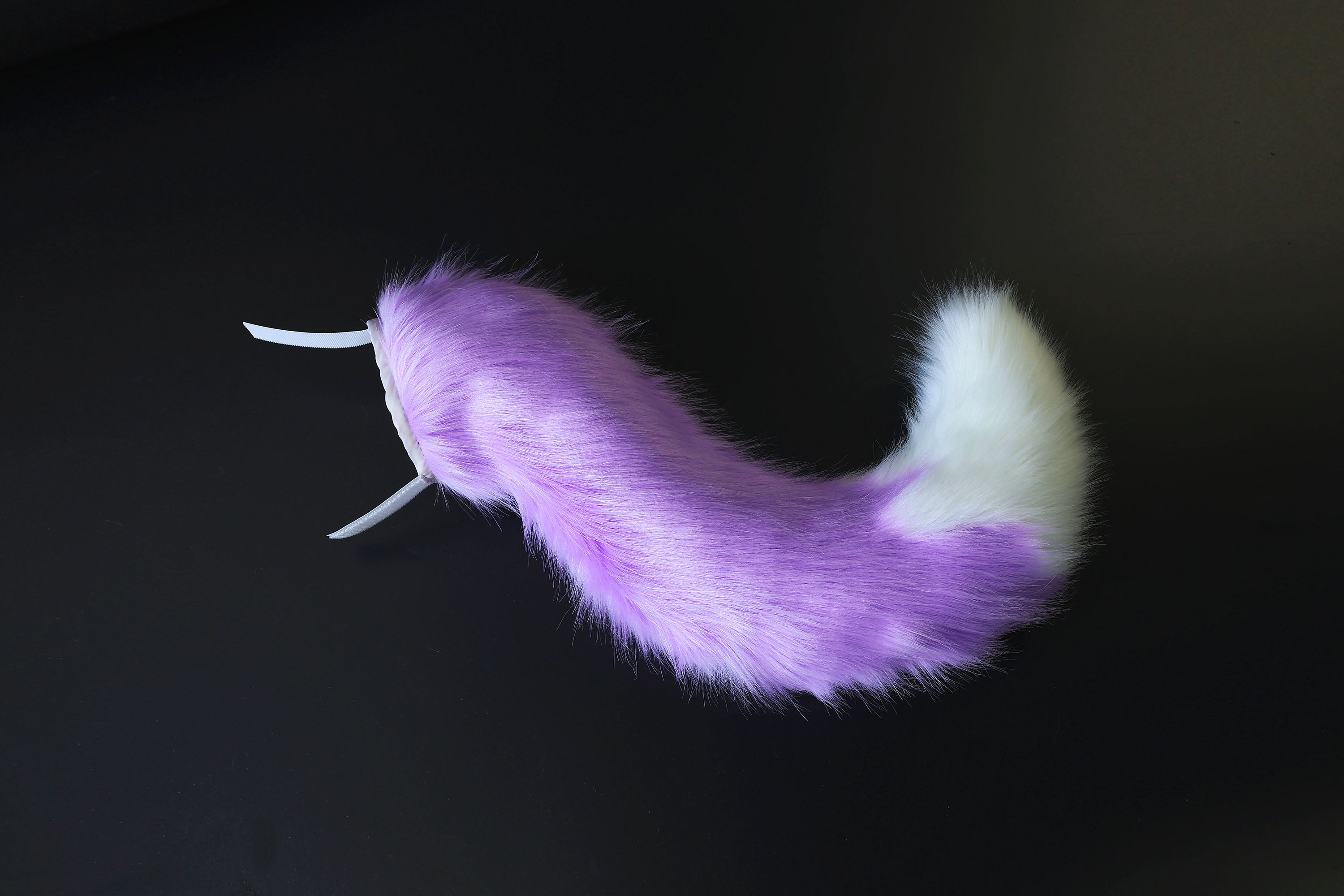Purple white fox hyper motion tail sleeve wolf hypermotion tail covers super motion wolf tail covers fox therian cat tail sleeve kemonomimi kitten