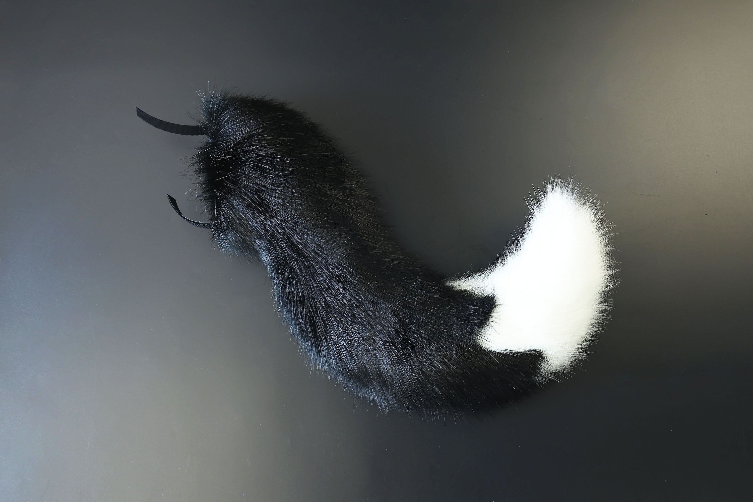 Black white fox hyper motion tail sleeve wolf hypermotion tail covers super motion wolf tail covers fox therian cat tail sleeve kemonomimi kitten
