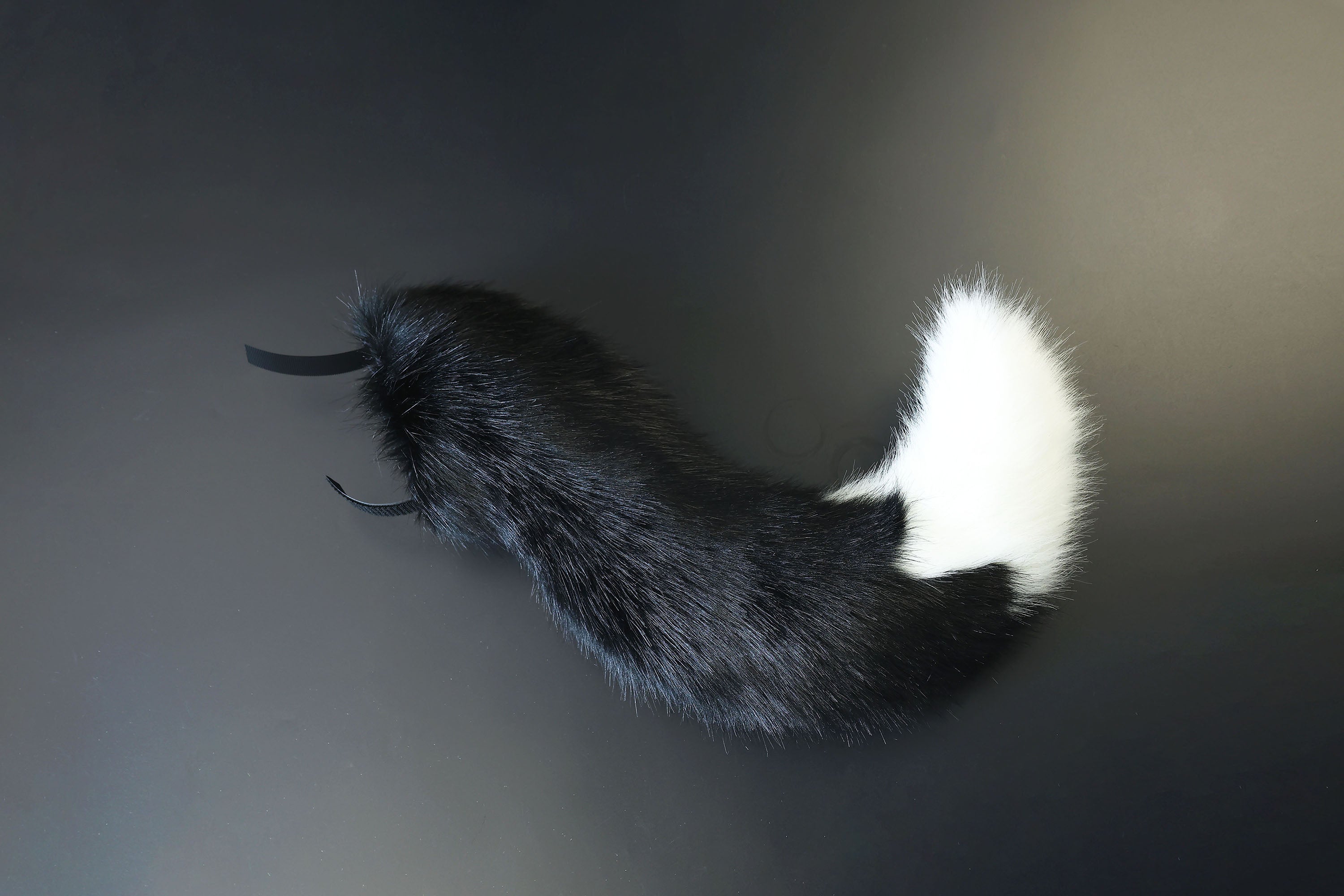 Black white fox hyper motion tail sleeve wolf hypermotion tail covers super motion wolf tail covers fox therian cat tail sleeve kemonomimi kitten