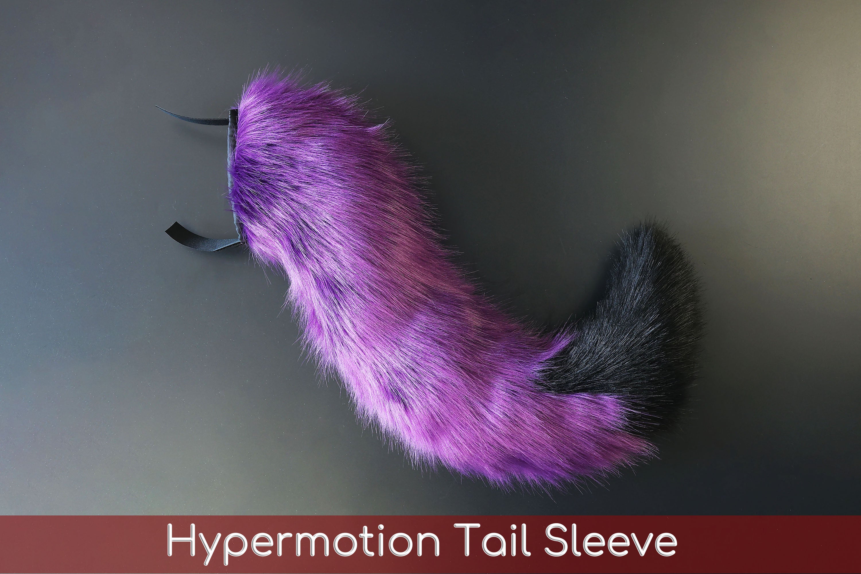 Purple black fox hyper motion tail sleeve wolf hypermotion tail covers super motion wolf tail covers fox therian cat tail sleeve kemonomimi kitten