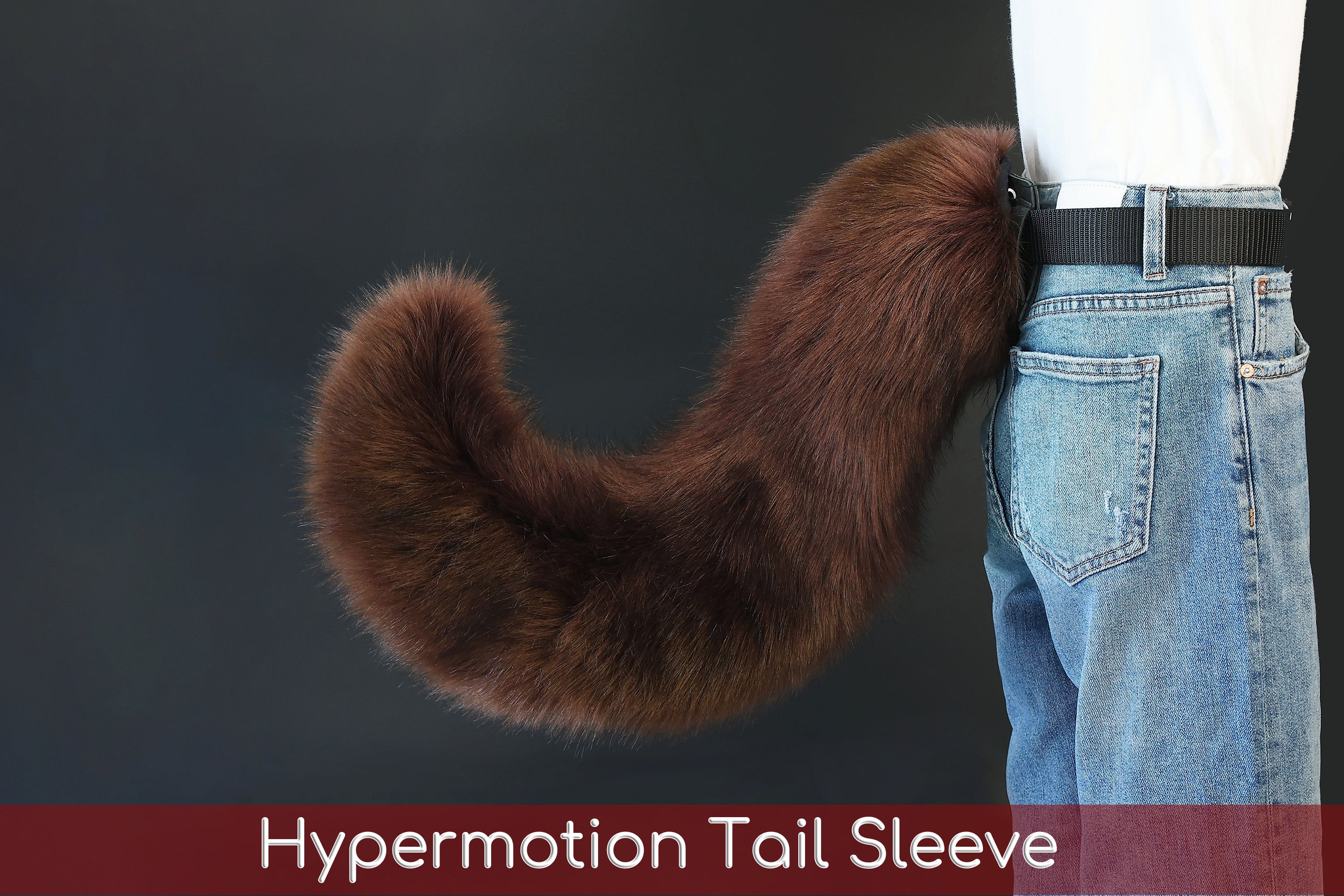 Brown hyper motion tail sleeve for silicone tail dog hypermotion tail covers super motion tail covers puppy therian tail sleeves kemonomimi
