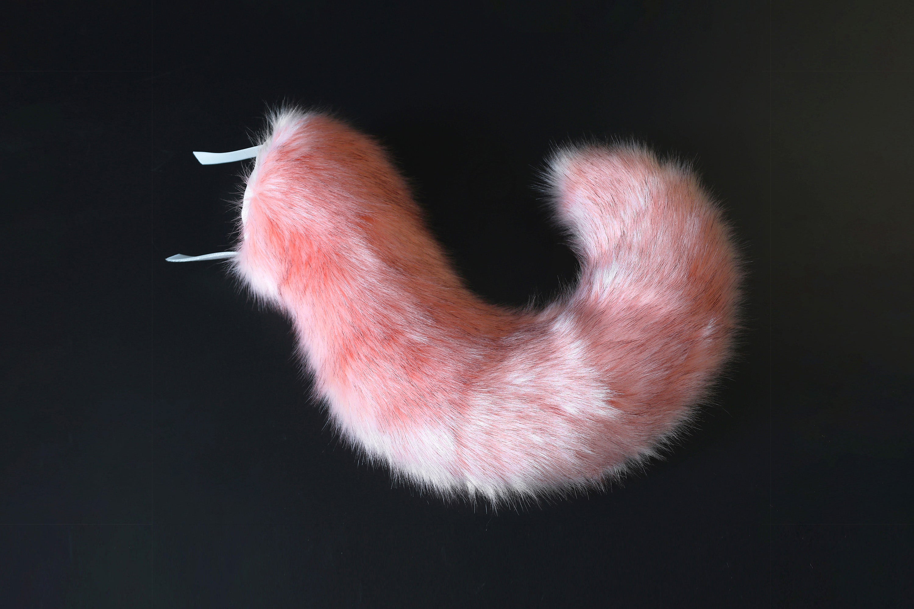 Pink faux fur hyper motion tail sleeve for silicone tail dog hypermotion tail covers super motion tail covers puppy therian cat kemonomimi