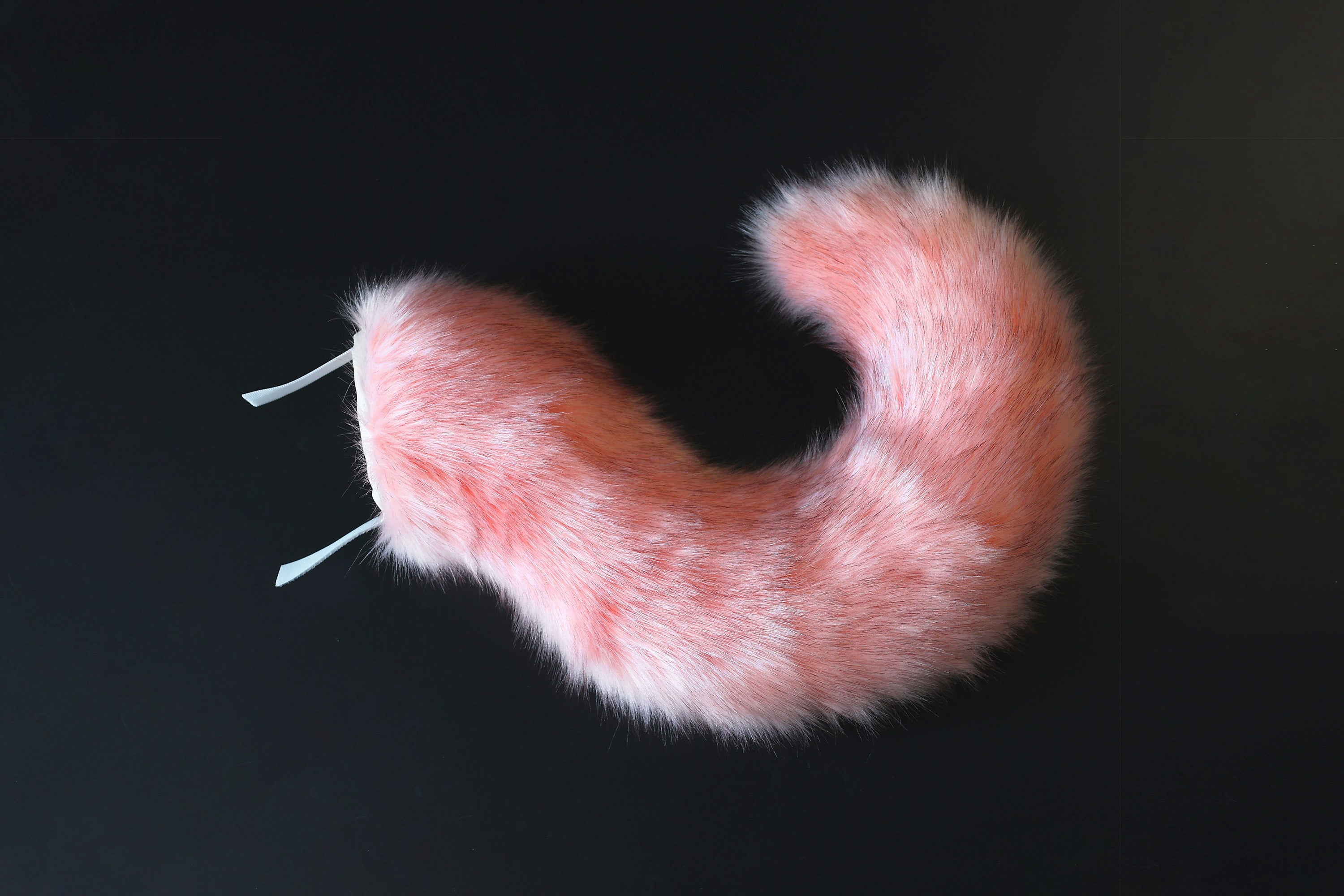 Pink faux fur hyper motion tail sleeve for silicone tail dog hypermotion tail covers super motion tail covers puppy therian cat kemonomimi