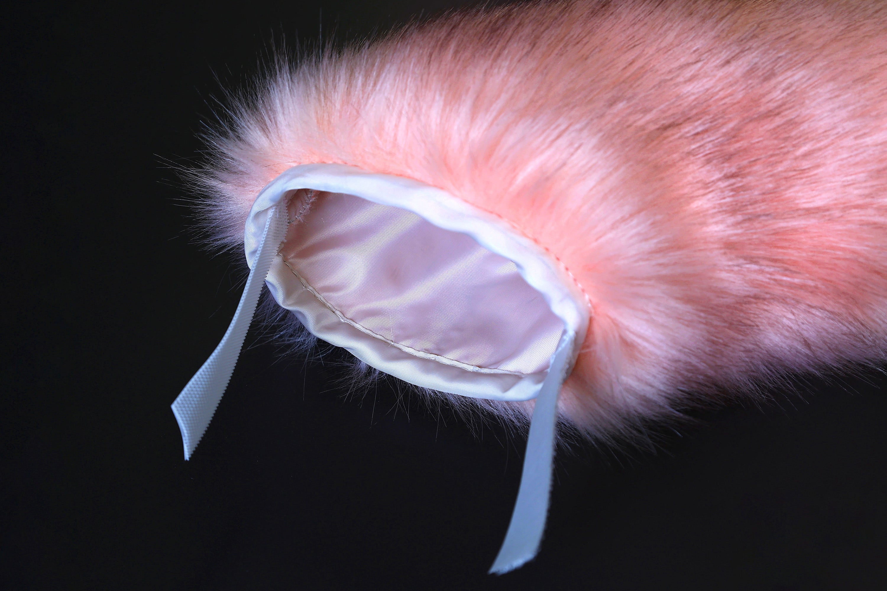 Pink faux fur hyper motion tail sleeve for silicone tail dog hypermotion tail covers super motion tail covers puppy therian cat kemonomimi