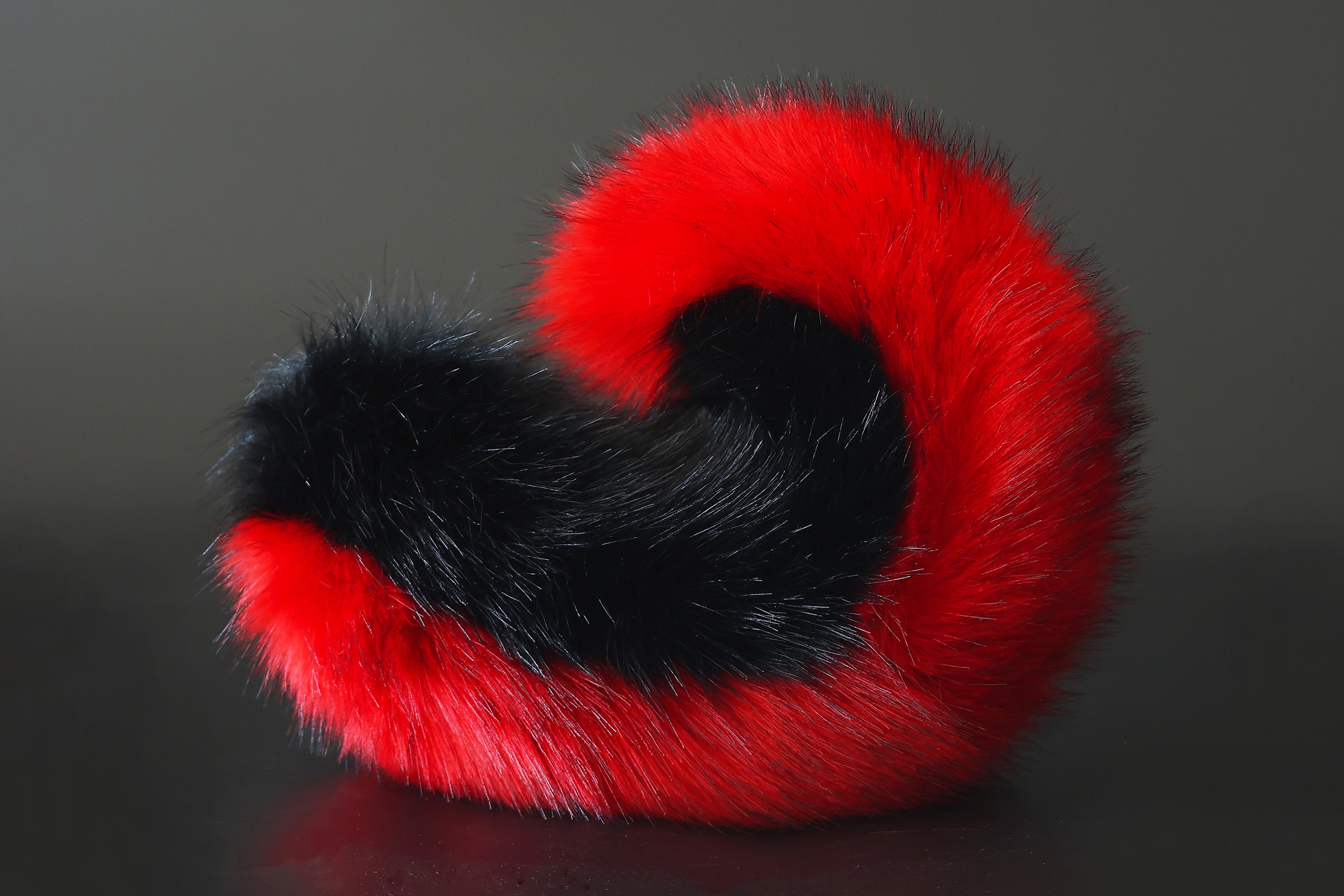Black red puppy ear and tail plug set kemonomimi Shepherd dog ear and tail plug set Shiba Inu dog ear and tail butt plug set cosplay petplay puppy play dog therian