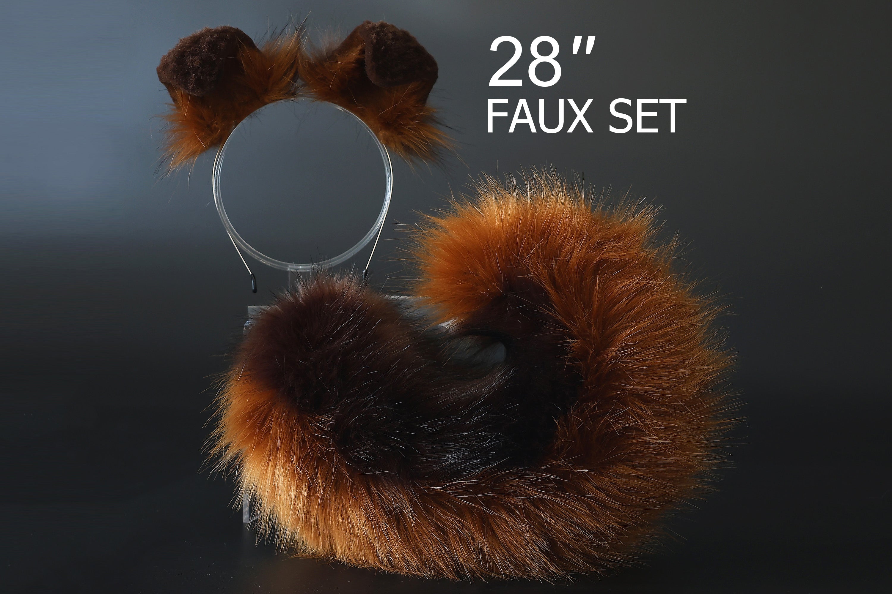 Brown puppy ear and tail plug set kemonomimi Shepherd dog ear and tail plug set Shiba Inu dog ear and tail butt plug set cosplay petplay puppy play dog therian