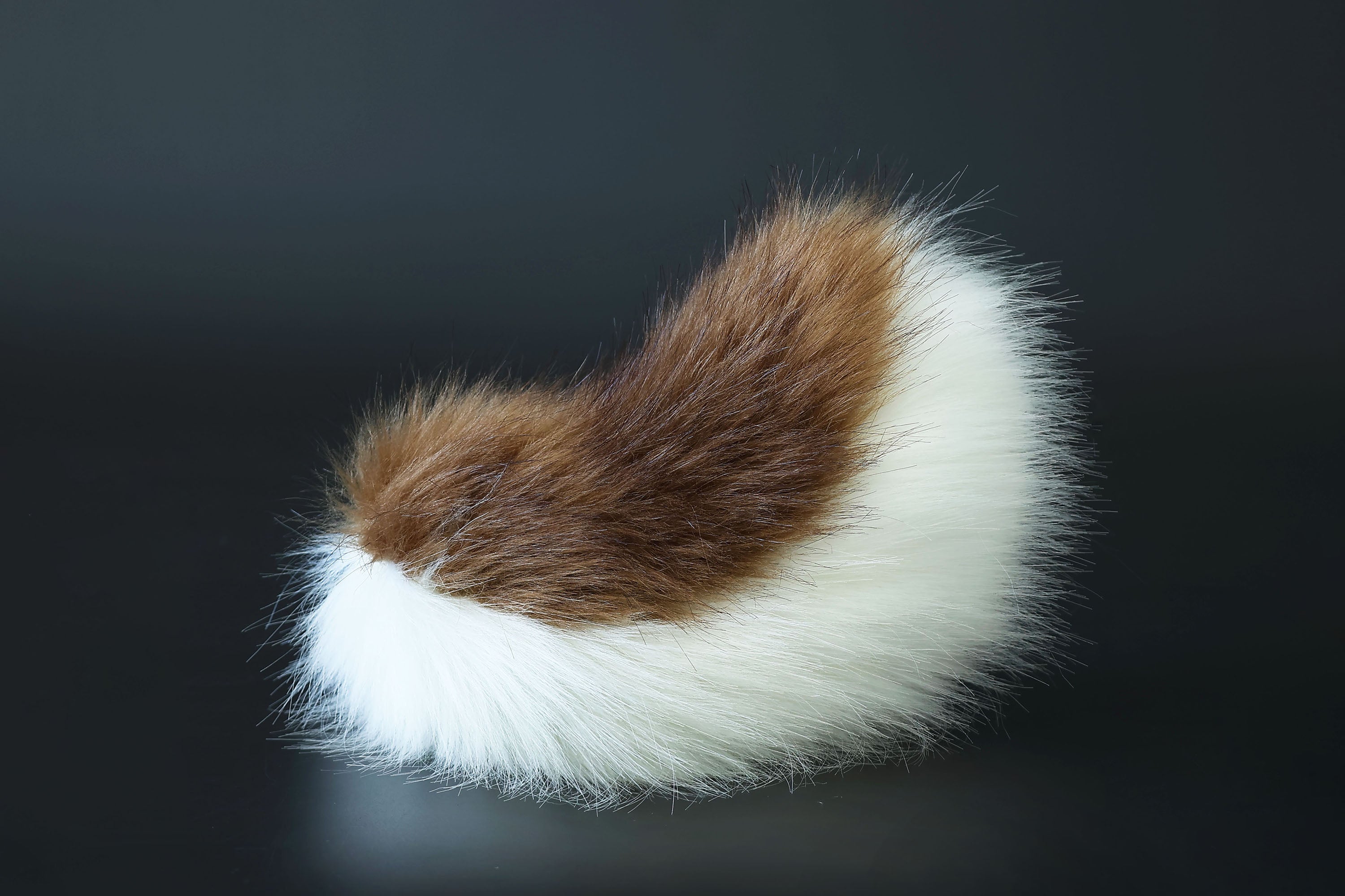 Faux fur deer ear and tail kemonomimi brown white deer ear headband with antlers elk ear and tail butt plug anime cosplay fawn furry deer therian