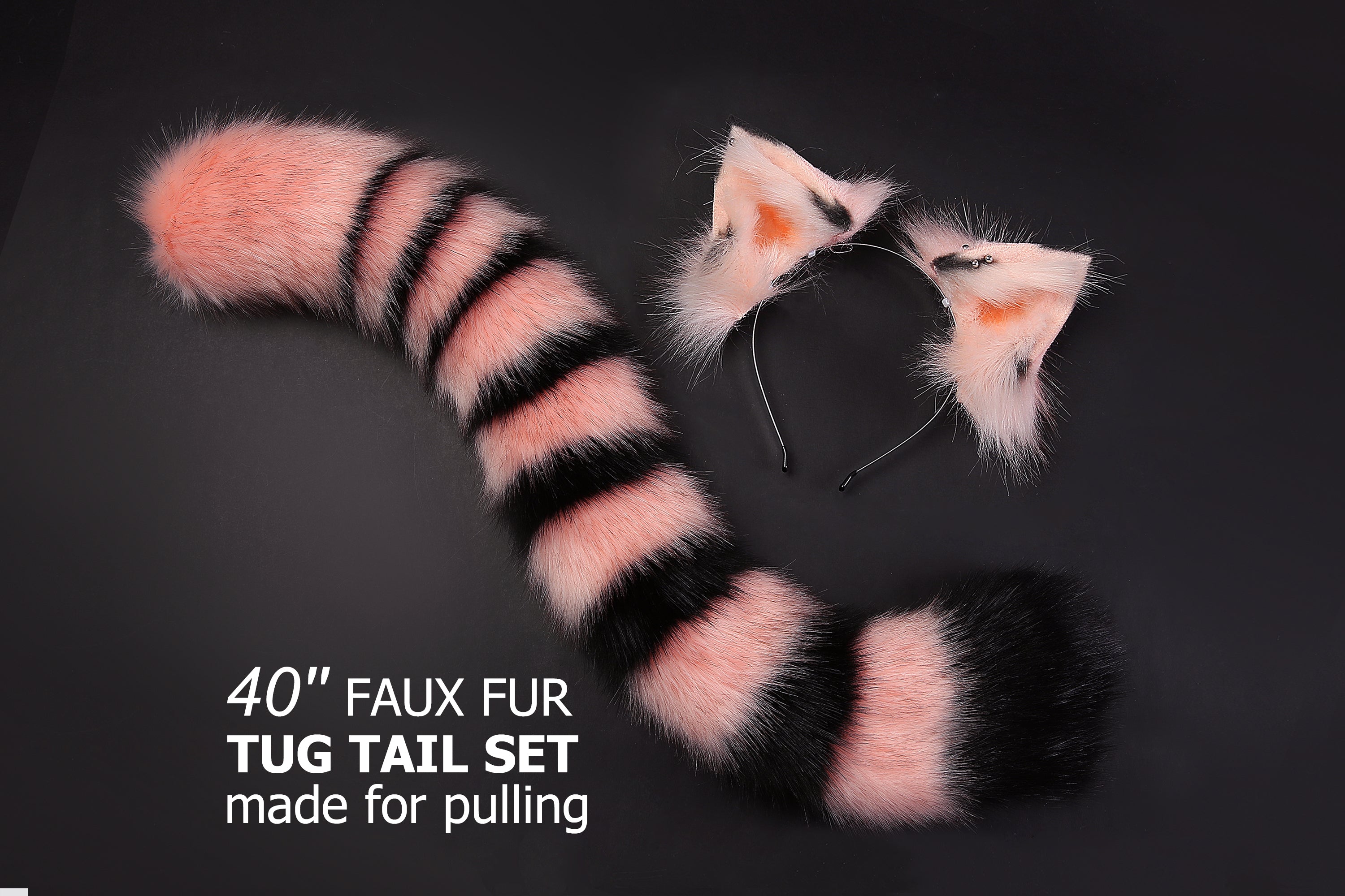 Cat ear and tail plug set kitten tug tail plug and ear set anime cosplay ear and tail set petplay set kittenplay ear Christmas gift mature