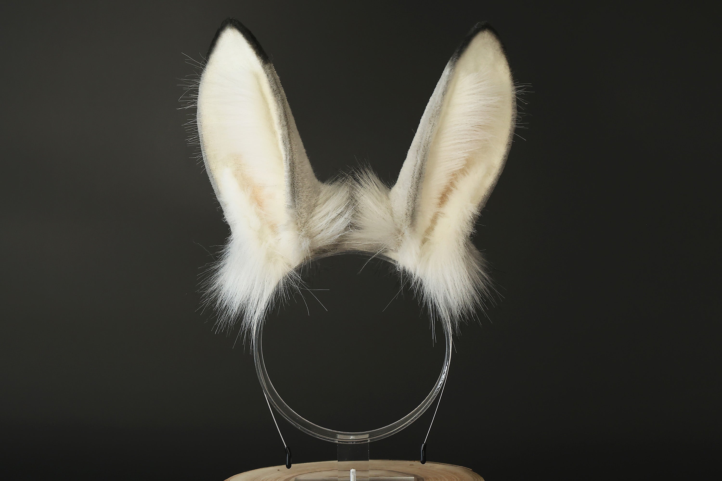 Realistic faux fur bunny ear and tail butt plug bendable bunny ear cosplay gray rabbit ear and tail neko ear petplay anime cosplay bunny kemonomimi