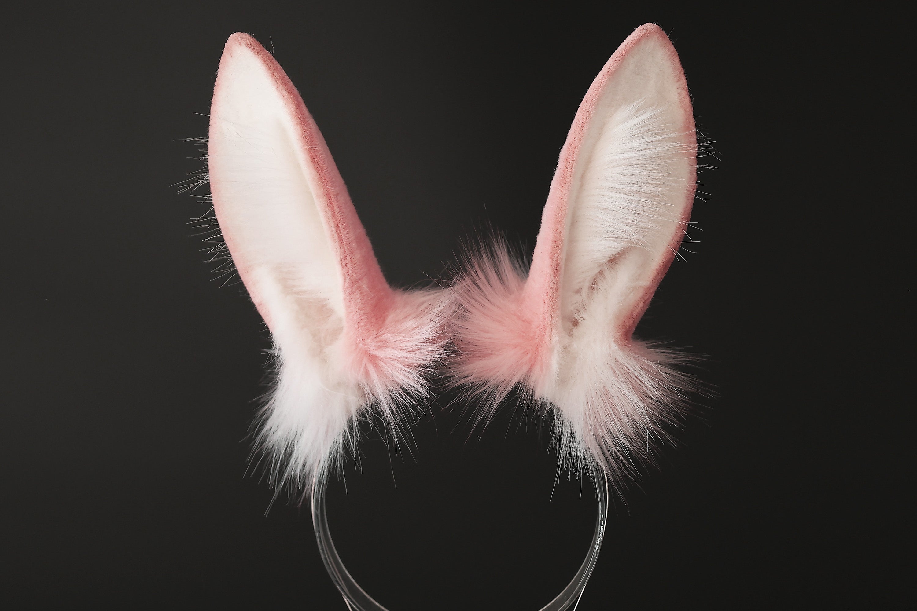 Realistic faux fur bunny ear and tail butt plug bendable bunny ear cosplay white rabbit ear and tail pink white neko ear petplay anime cosplay bunny kemonomimi