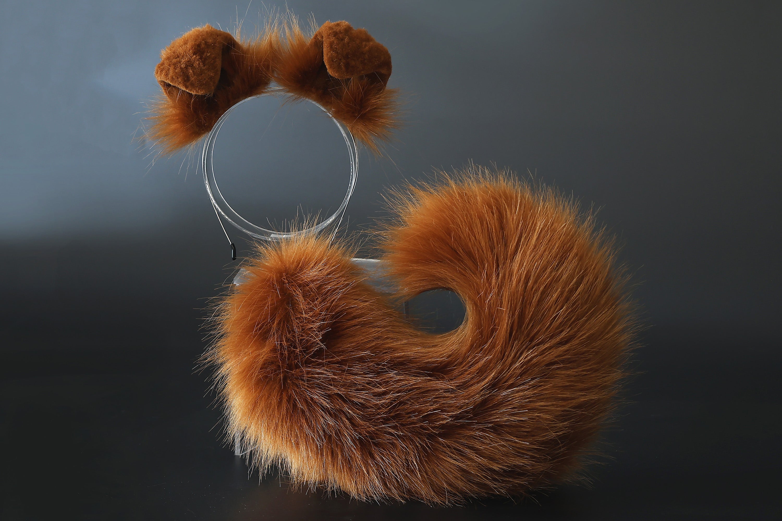 Brown puppy ear and tail plug set kemonomimi Shepherd dog ear and tail plug set Shiba Inu dog ear and tail butt plug set cosplay petplay puppy play dog therian