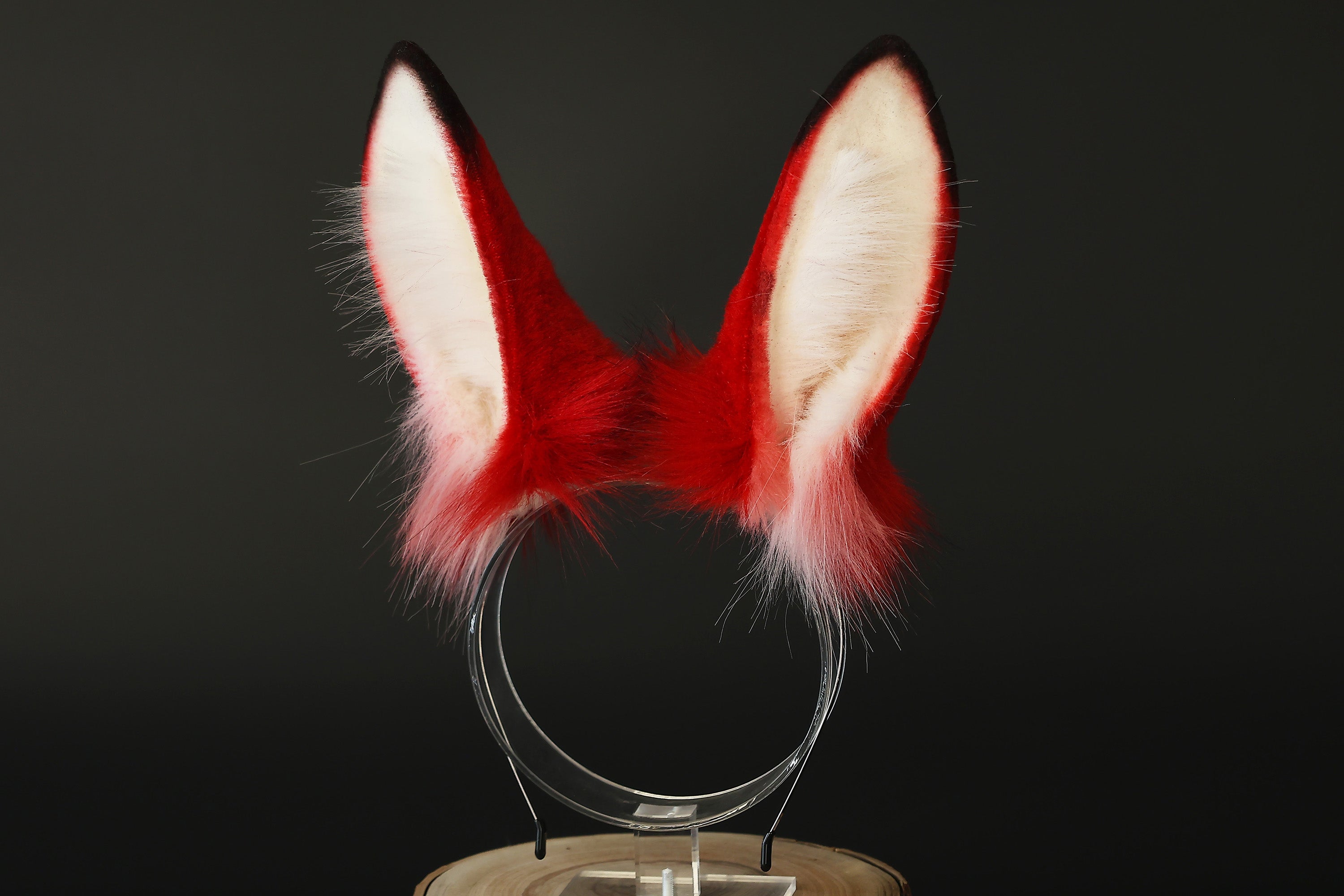 Realistic faux fur bunny ear and tail butt plug bendable bunny ear cosplay red rabbit ear and tail neko ear petplay anime cosplay bunny kemonomimi