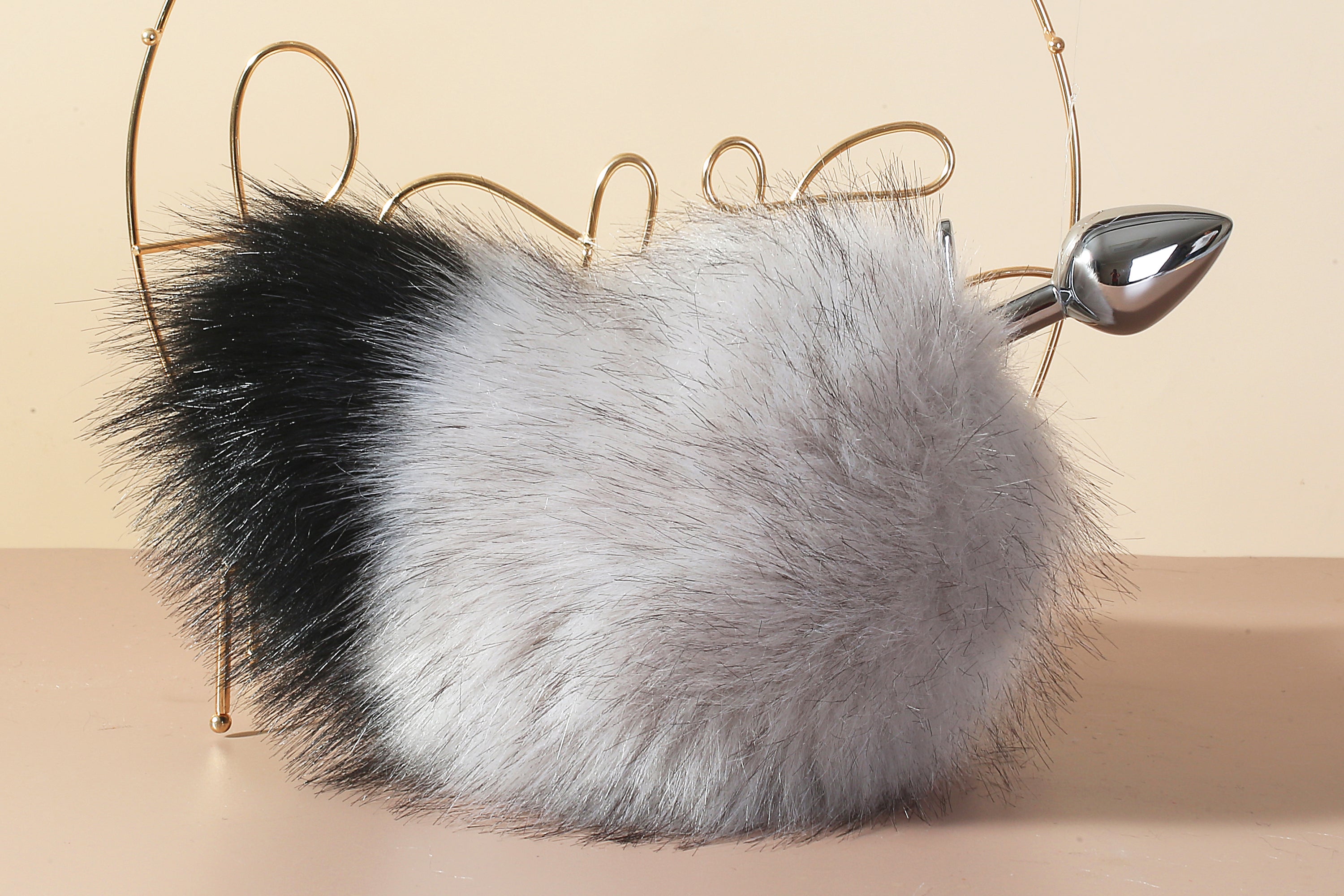 Gray bunny tail plug and ear set bunny ears rabbit tail buttplug bunnykemonomimi rabbit ear petplay