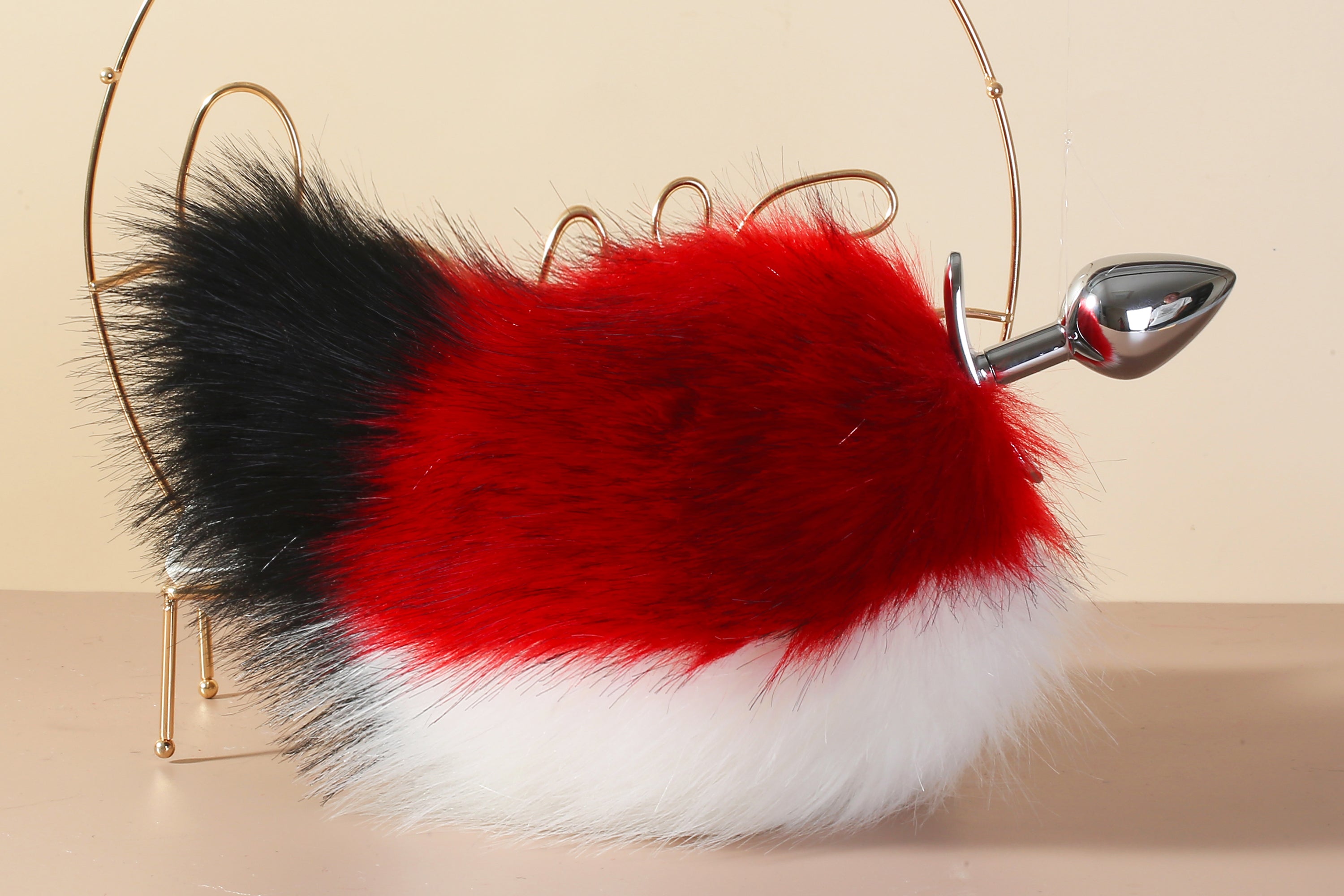 Red bunny tail plug and ear set bunny tail butt plug tail and ear plug set rabbit tail buttplug bunny ear rabbit ear petplay sextoy mature