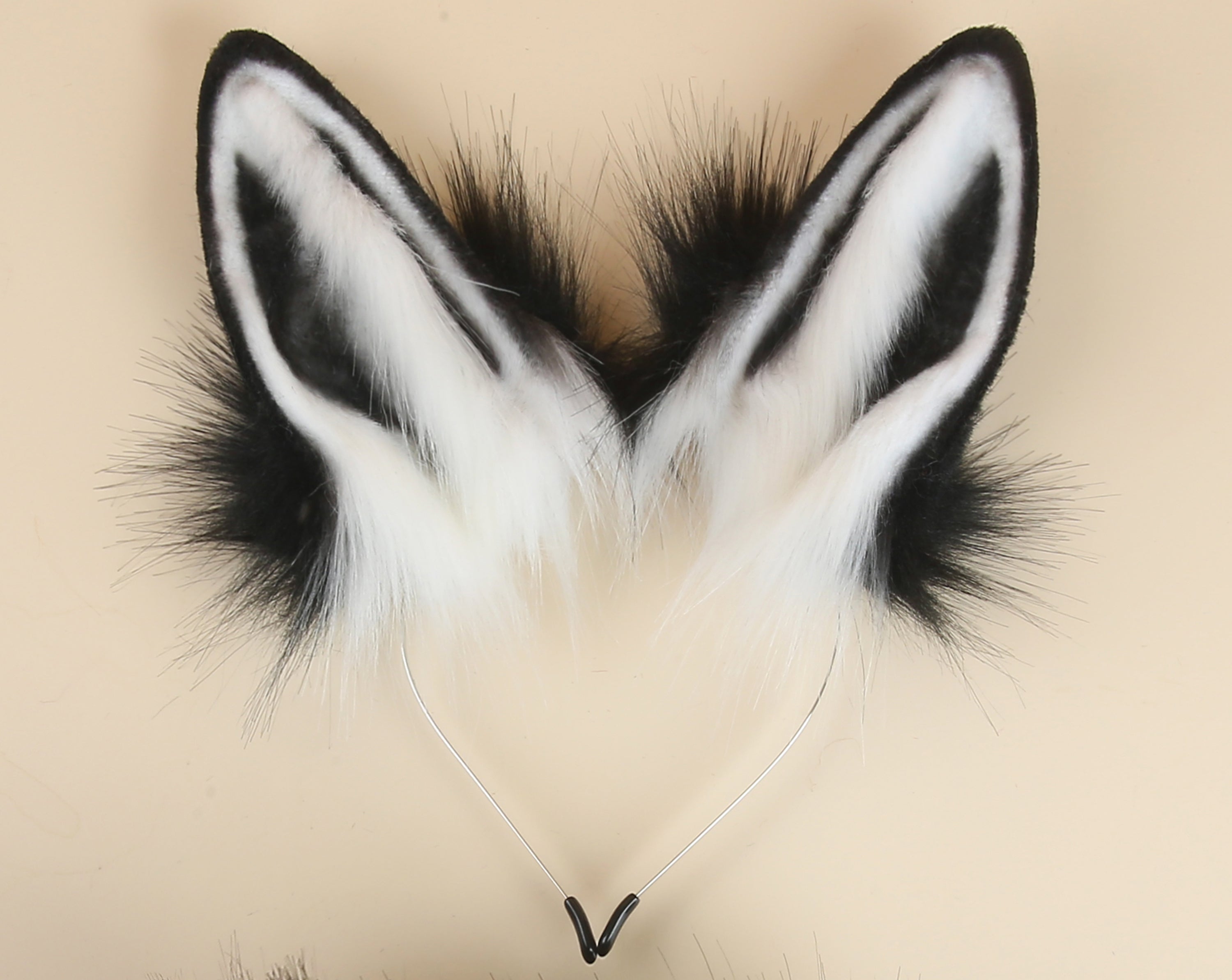 black white bunny tail plug and ear set bunny ear and tail set rabbit cosplay bunny kemonomimi