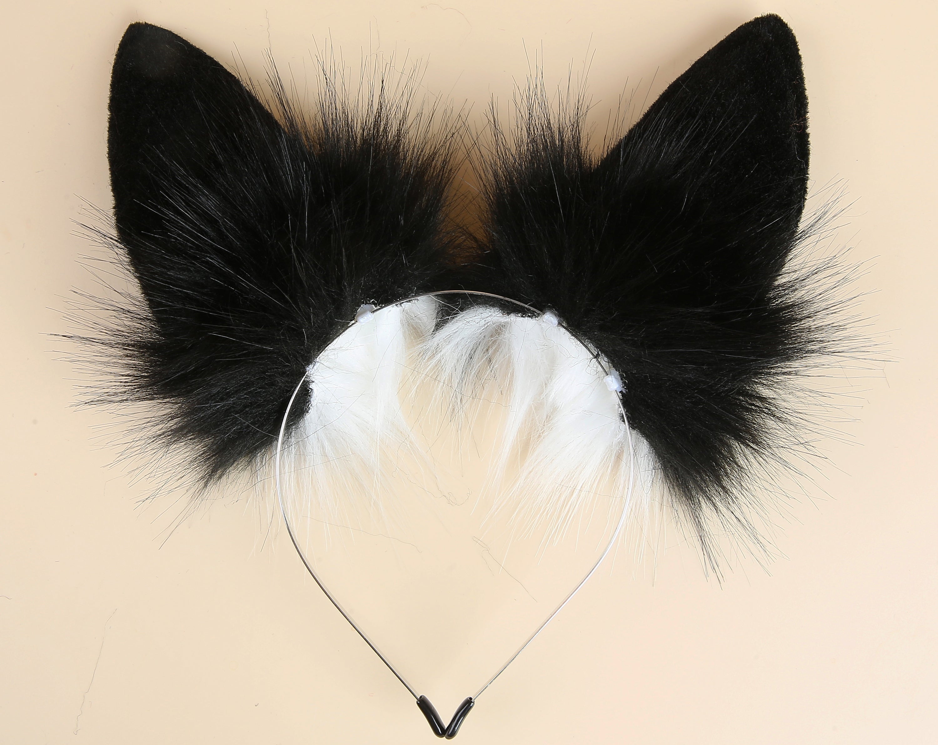 black white bunny tail plug and ear set bunny ear and tail set rabbit cosplay bunny kemonomimi
